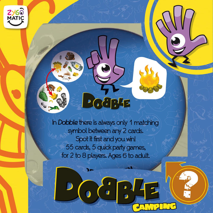 Asmodee Dobble Camping Card Game for Ages 6+ | 2-8 Players | 15-Minute Play Time