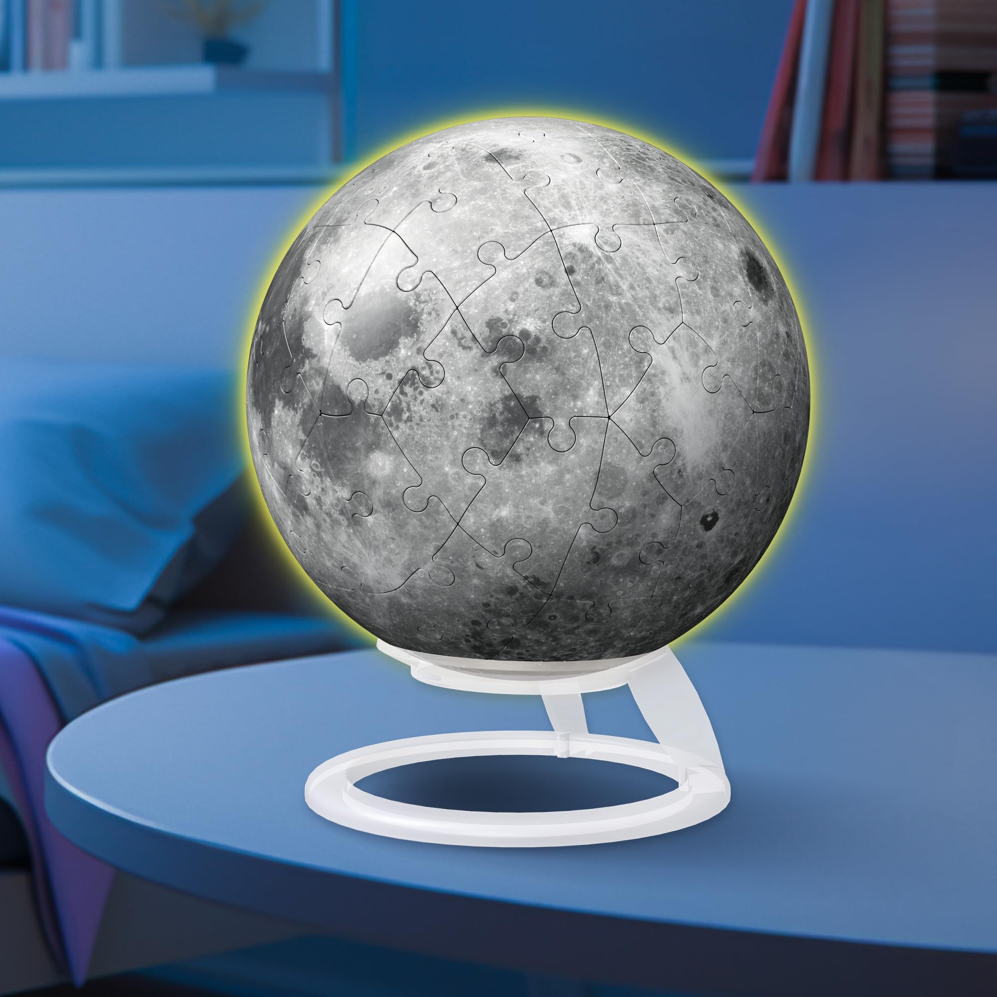 Ravensburger 11586 Glow in The Dark Moon 3D Puzzle - 72 Pieces | Ages 6+ | No Glue Required