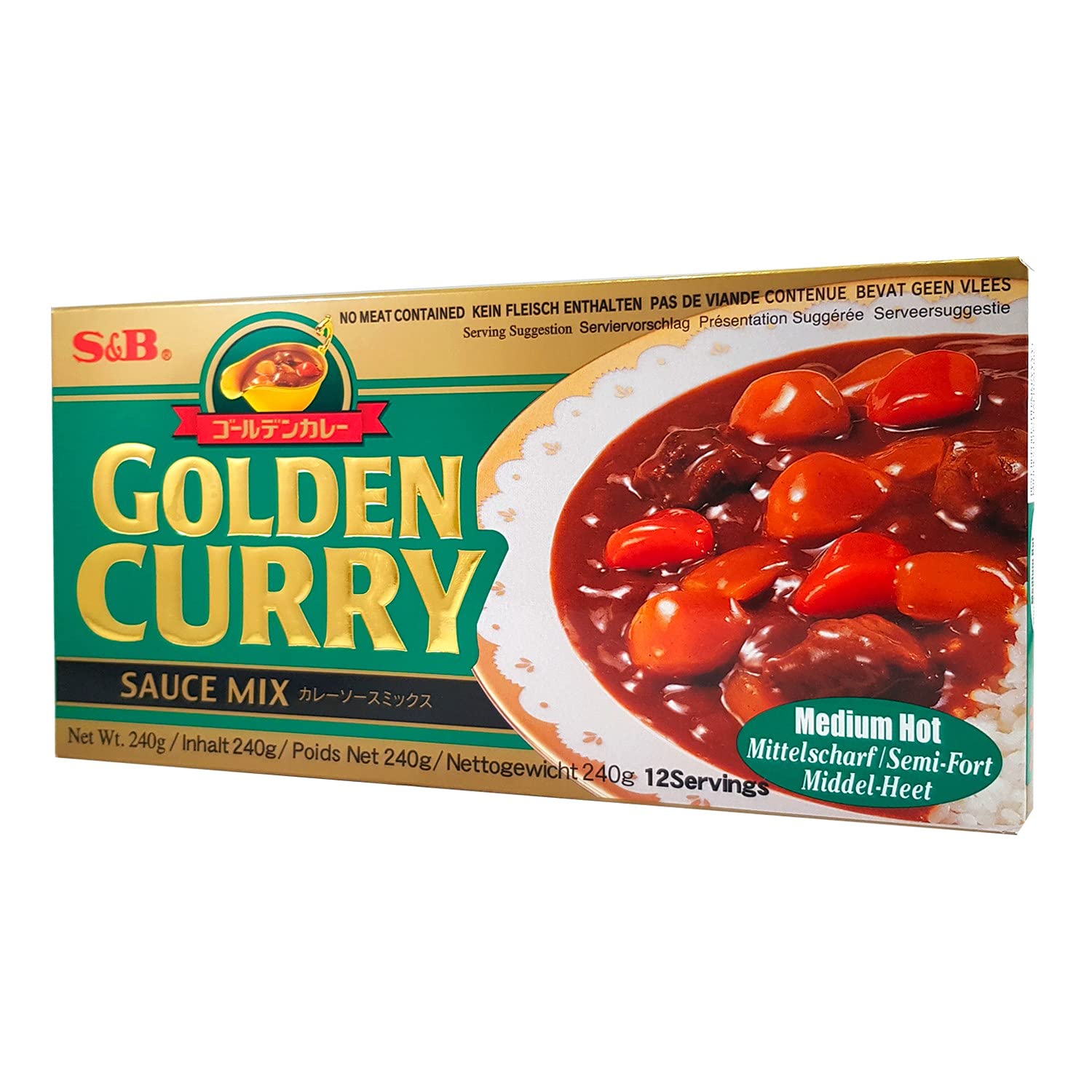 S&B Golden Curry Medium Hot Roux - 220g 1