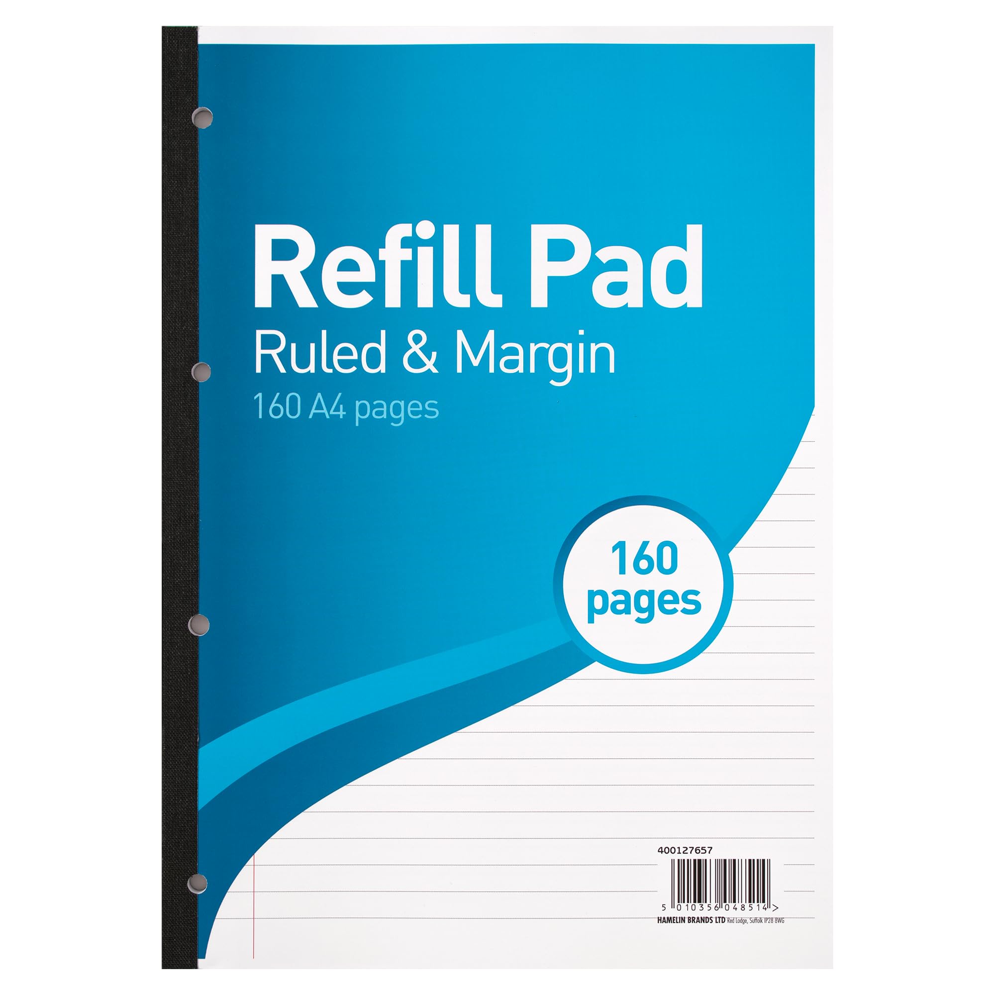 SUMMIT A4 Lined Refill Pad - 160 Pages, 8mm Ruled with Margin, 4-Hole Punched 1
