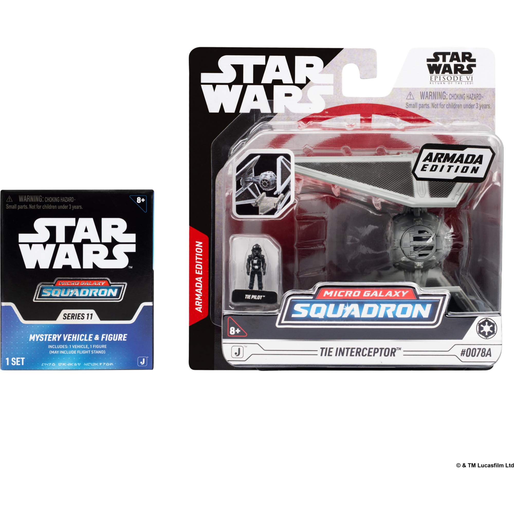 Jazwares Star Wars Micro Galaxy Squadron TIE Interceptor (Armada Edition) Mystery Bundle | 3-Inch & 2.5-Inch Vehicles