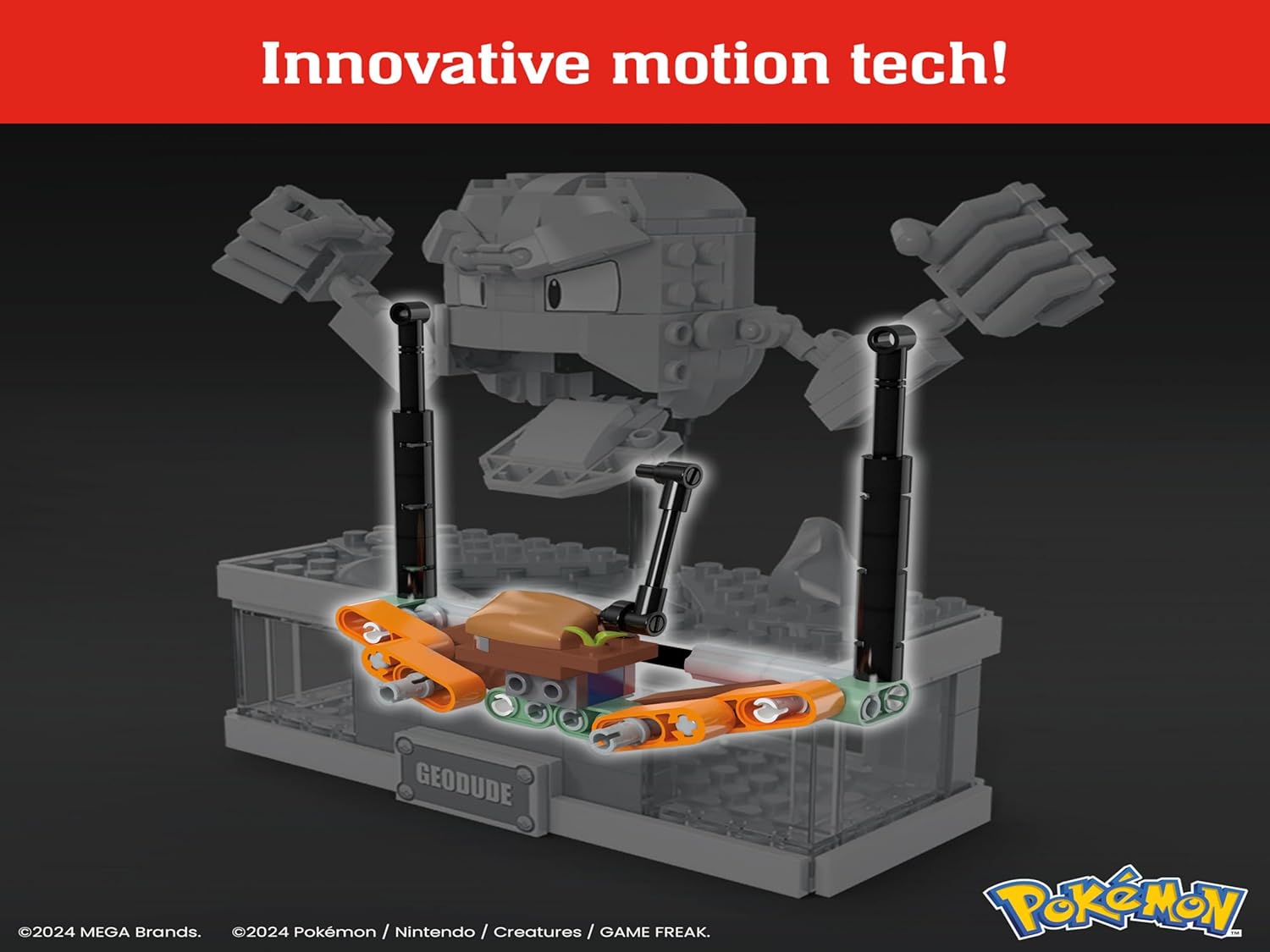 MEGA Pokémon Mini Motion Geodude Building Set - 364 Pieces, 5 Inch Punching Figure 4