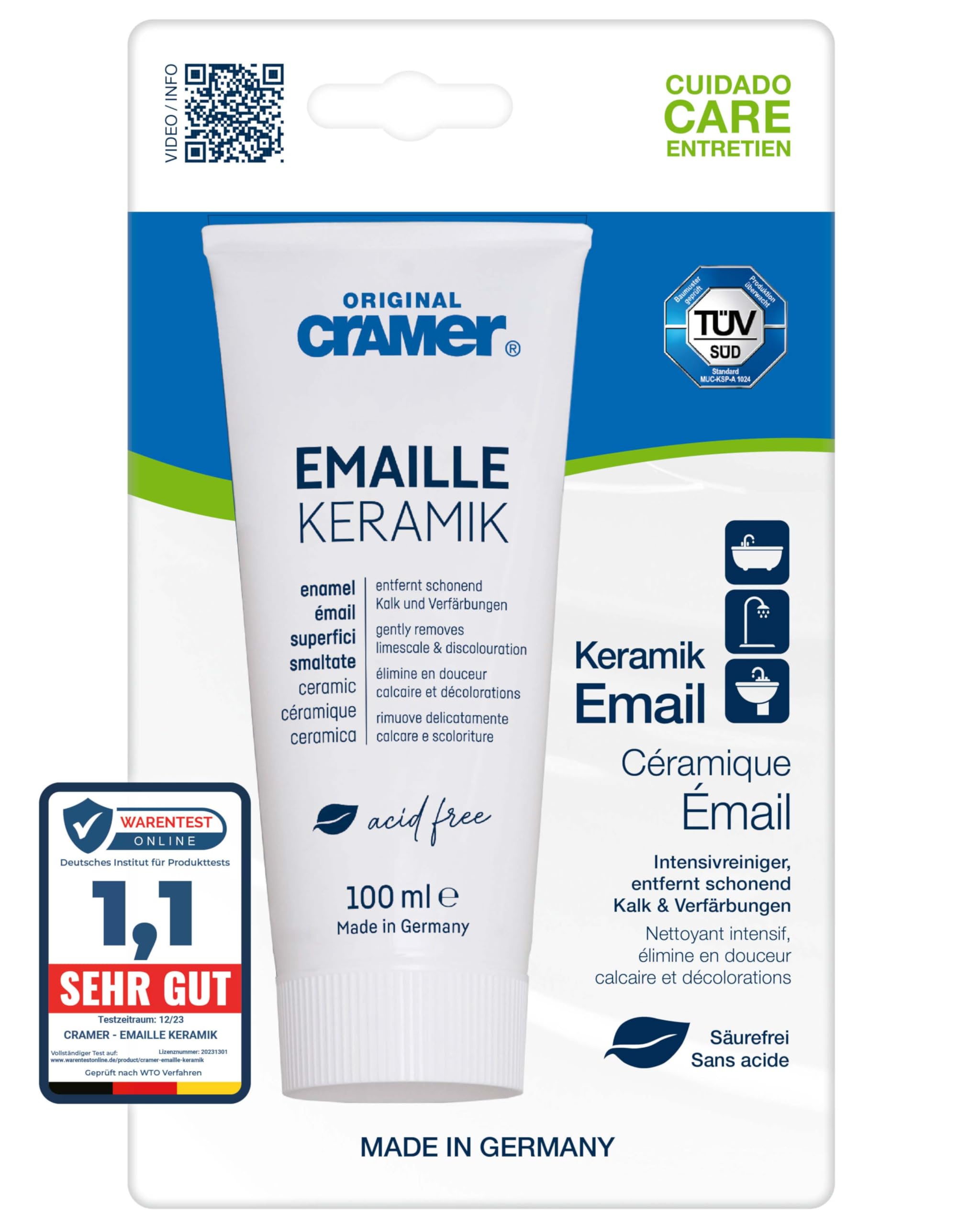 Cramer Enamel Cleaner - Acid-Free Gentle Cleansing | 100 ml | Paste 1