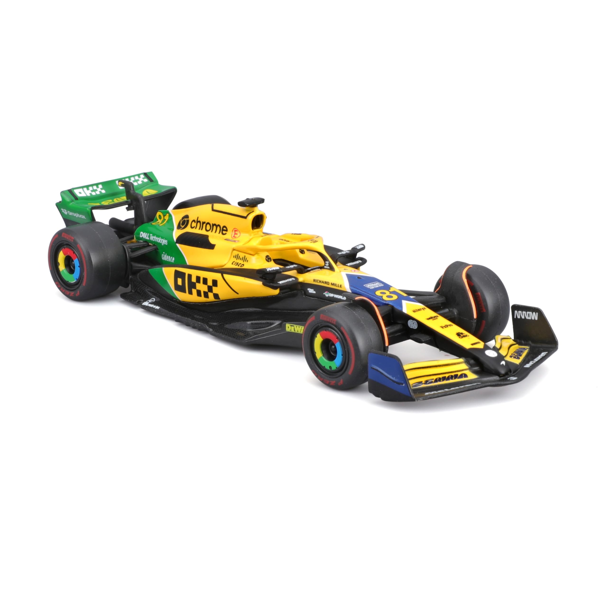 Bburago McLaren MCL38 F1 2024 Piastri Senna Livery Diecast Model Car 1:43 Scale 3