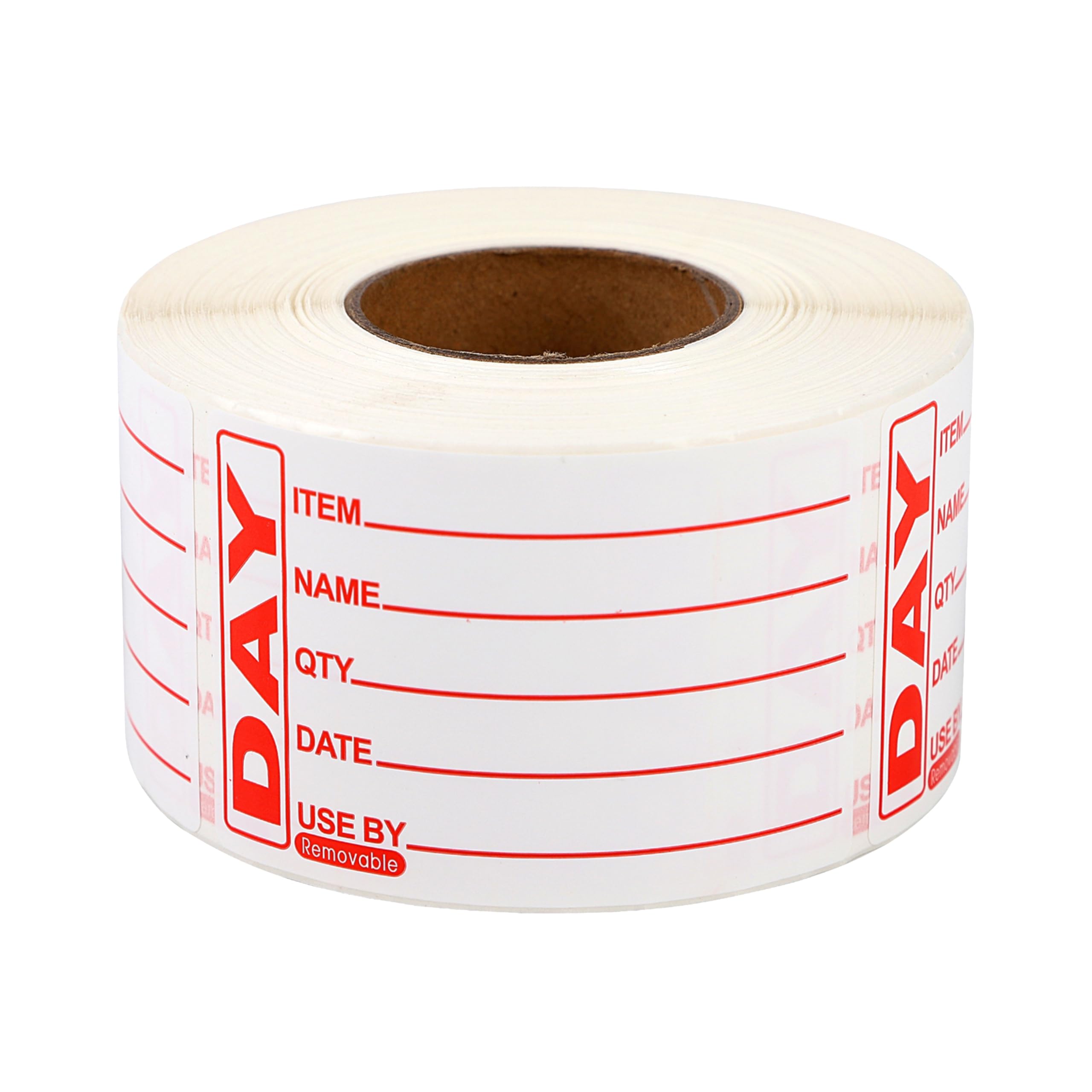 Double Dragon Premium Freezer Labels - 500 Count Roll, 2" x 3" Removable, Waterproof | Red and White