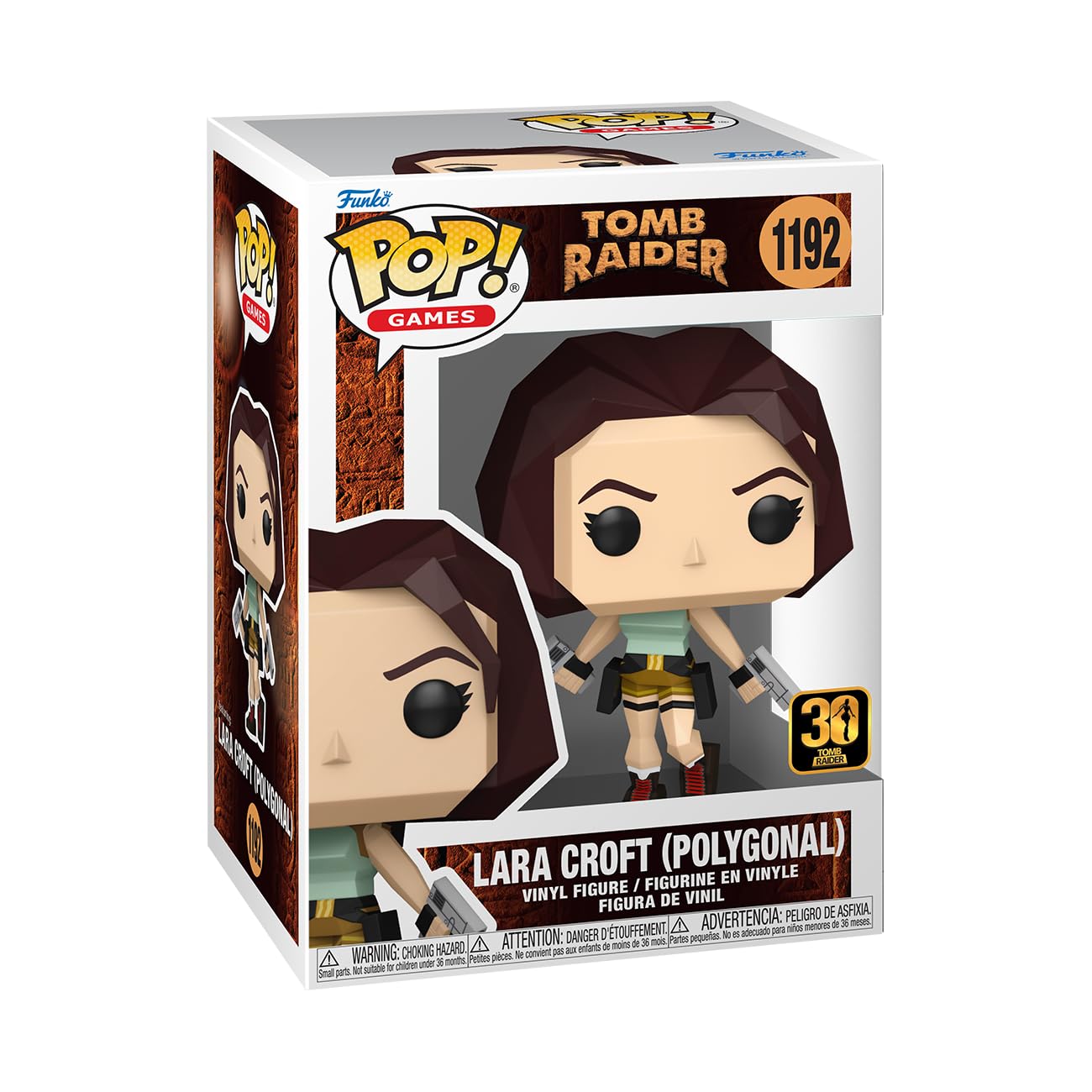 Funko POP! Games: Tomb Raider - Lara Croft (Polygon) Vinyl Figure | 3.75 Inches