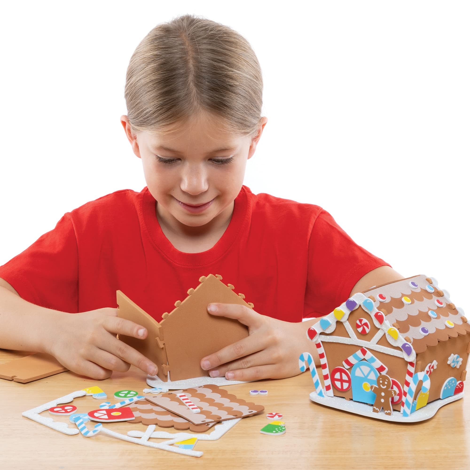 Baker Ross Gingerbread House Craft Kit - Christmas Arts & Crafts for Kids 14