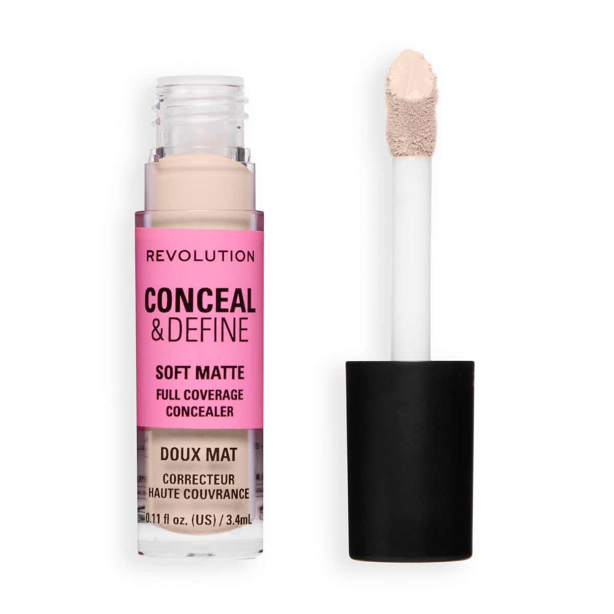 Revolution Beauty London Conceal & Define Full Coverage Concealer - C0.5C Fair or Light