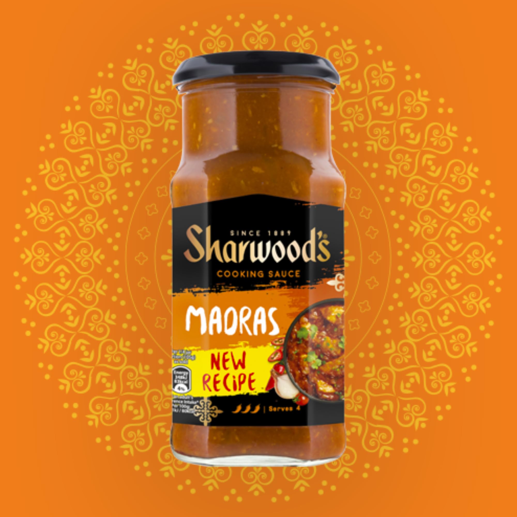 Sharwood's Madras Curry Sauce - Authentic Indian Flavour | Medium Heat | 420g Jar 4