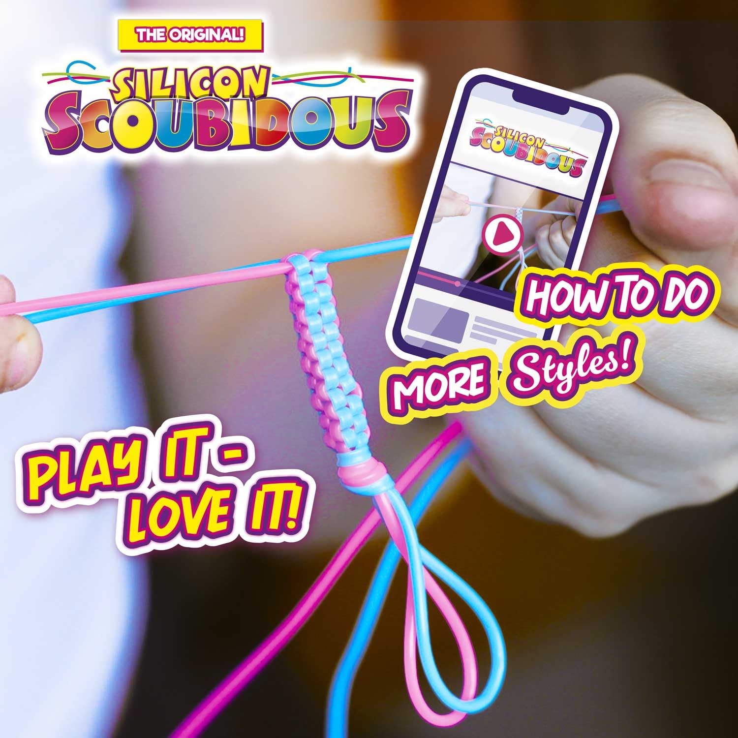 CRAZE SCOUBIDOUS - Bag XXL Jewellery Making Kit | 14 Silicone Strings | 21m Crafting Fun 4