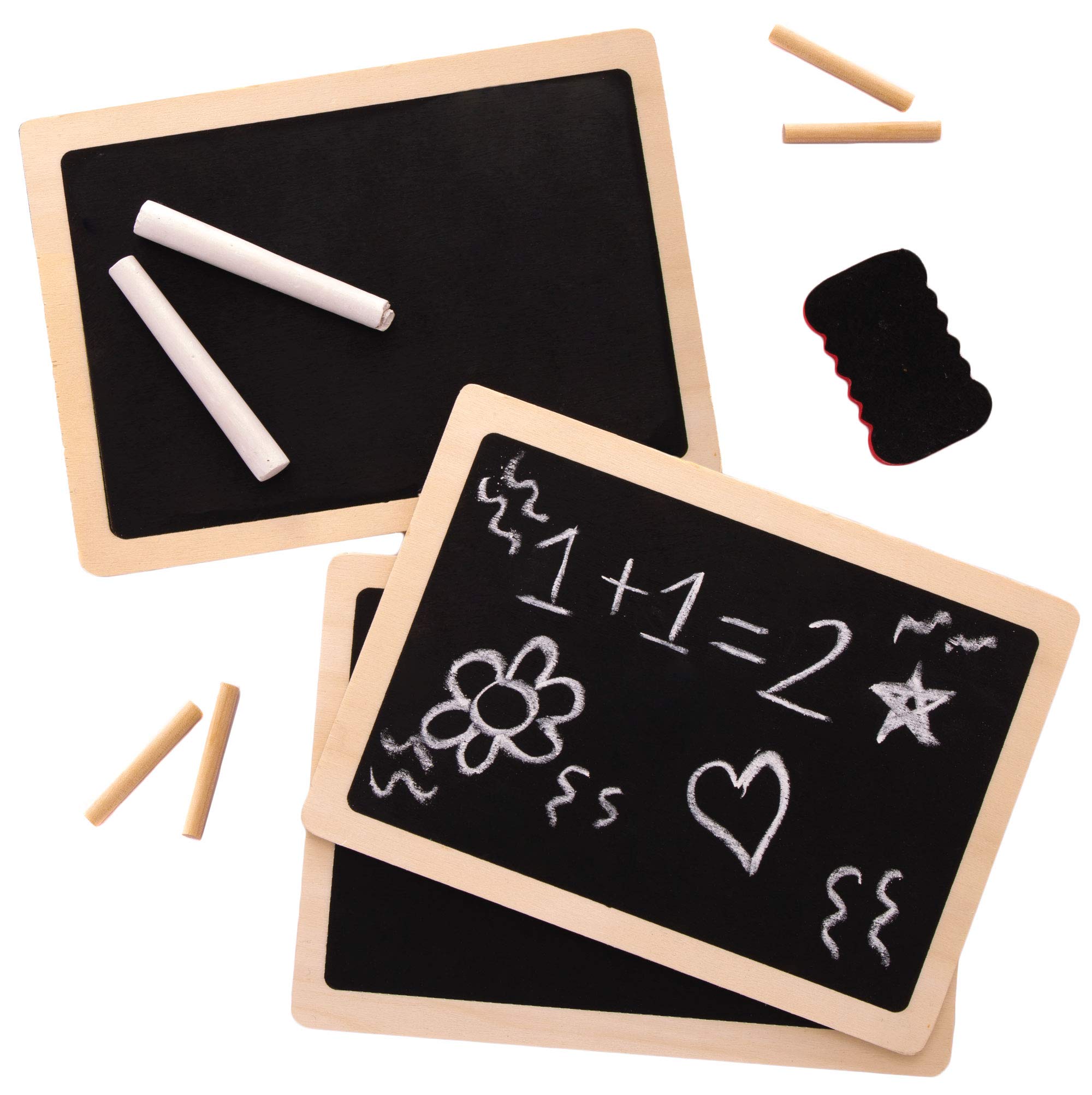 Baker Ross AW954 Wooden Chalkboards for Arts and Crafts | Pack of 4 | 17.5 x 13 cm