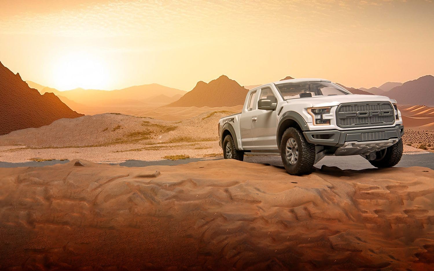 Airfix QUICKBUILD Ford F-150 Raptor Grey Model Car Kit - Snap-Together Building Set for Kids & Adults 7