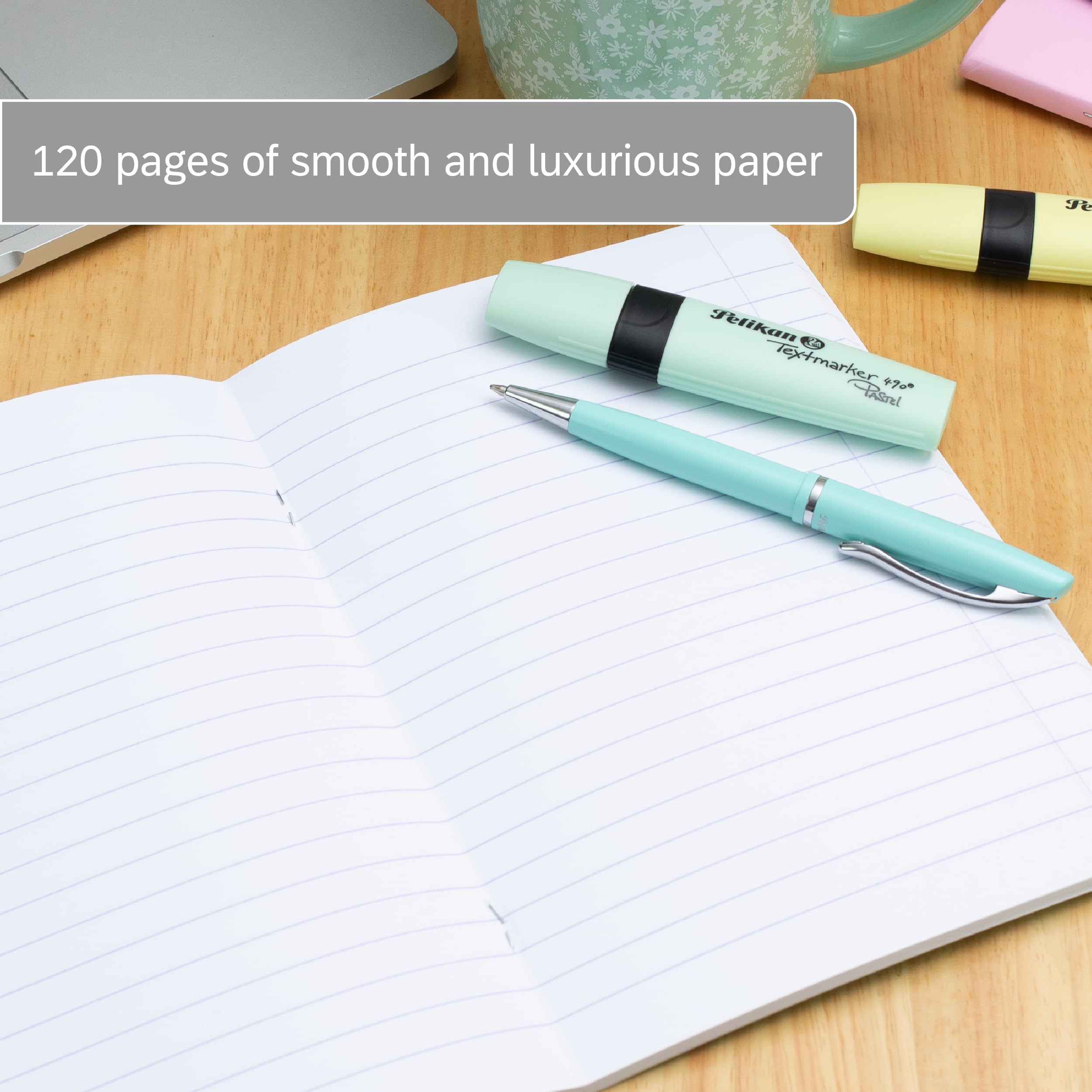 Oxford Campus A5 Notebook - 120 Pages, 8mm Lined with Margin | 5 Pastel Colours Pack 2