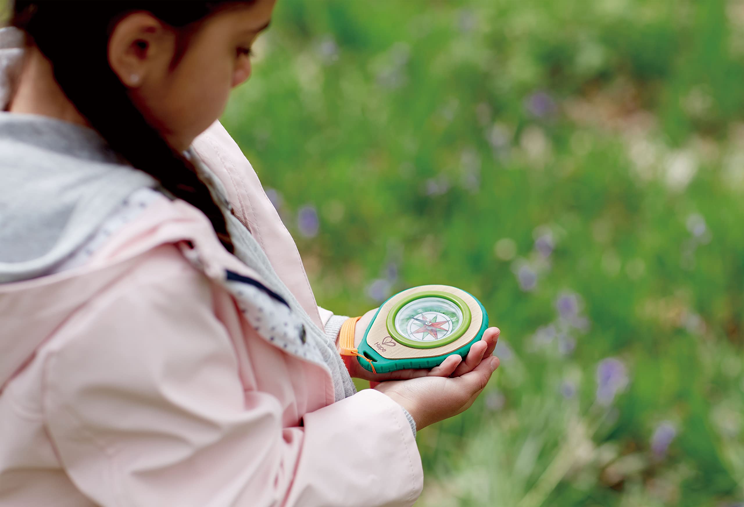 Hape Compass Set - Sustainable Bamboo Outdoor Toy for Navigation & Signaling | Ages 4+ 3