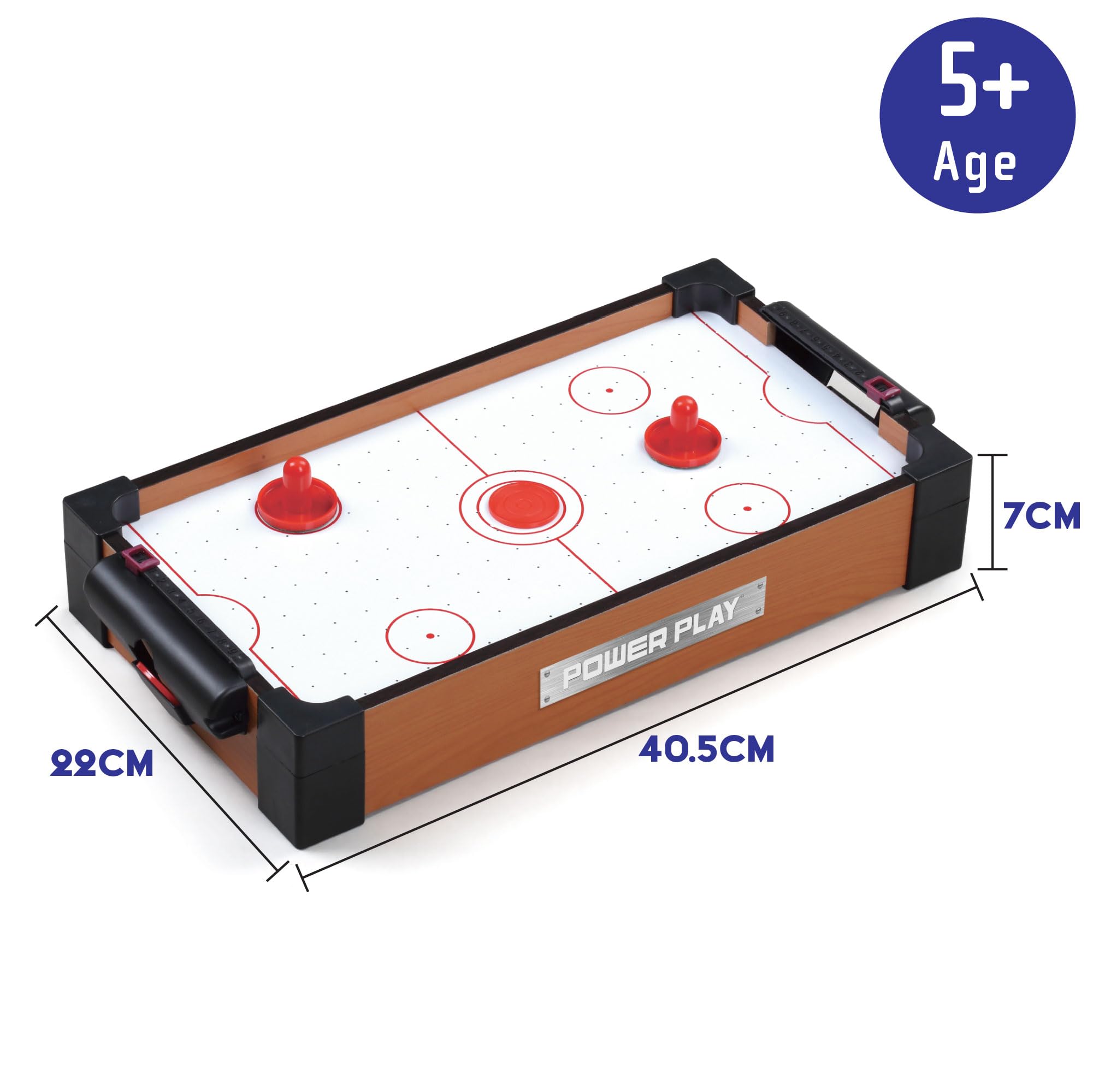 Power Play Air Hockey Table Game - Portable, 2+ Players, Ages 5+ | 16-Inch 2