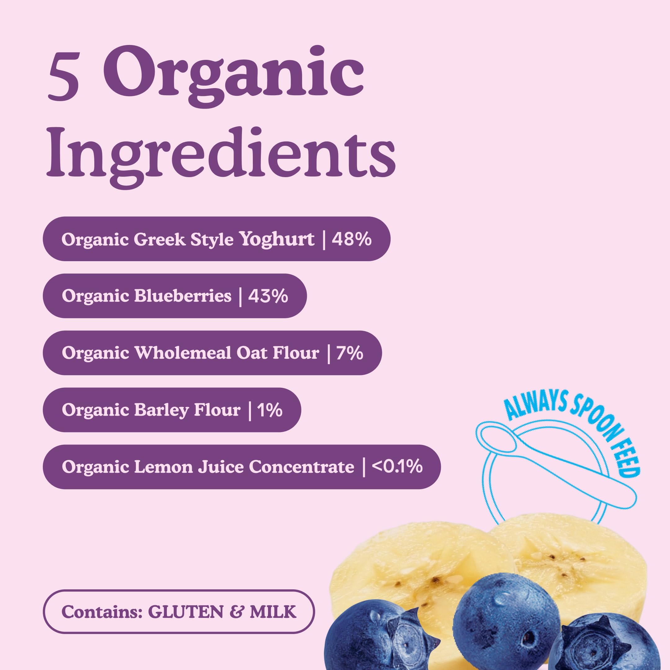Little Freddie Organic Blueberry & Banana Yoghurt Pouches - 18 x 100g Bundle 2