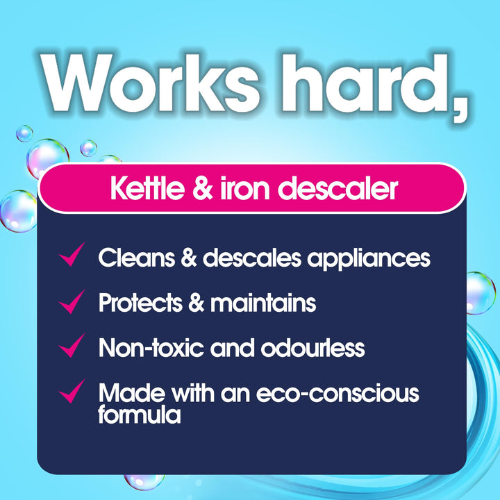 Ecozone Kettle & Iron Descaler - 3-Sachet Pack for Limescale Removal