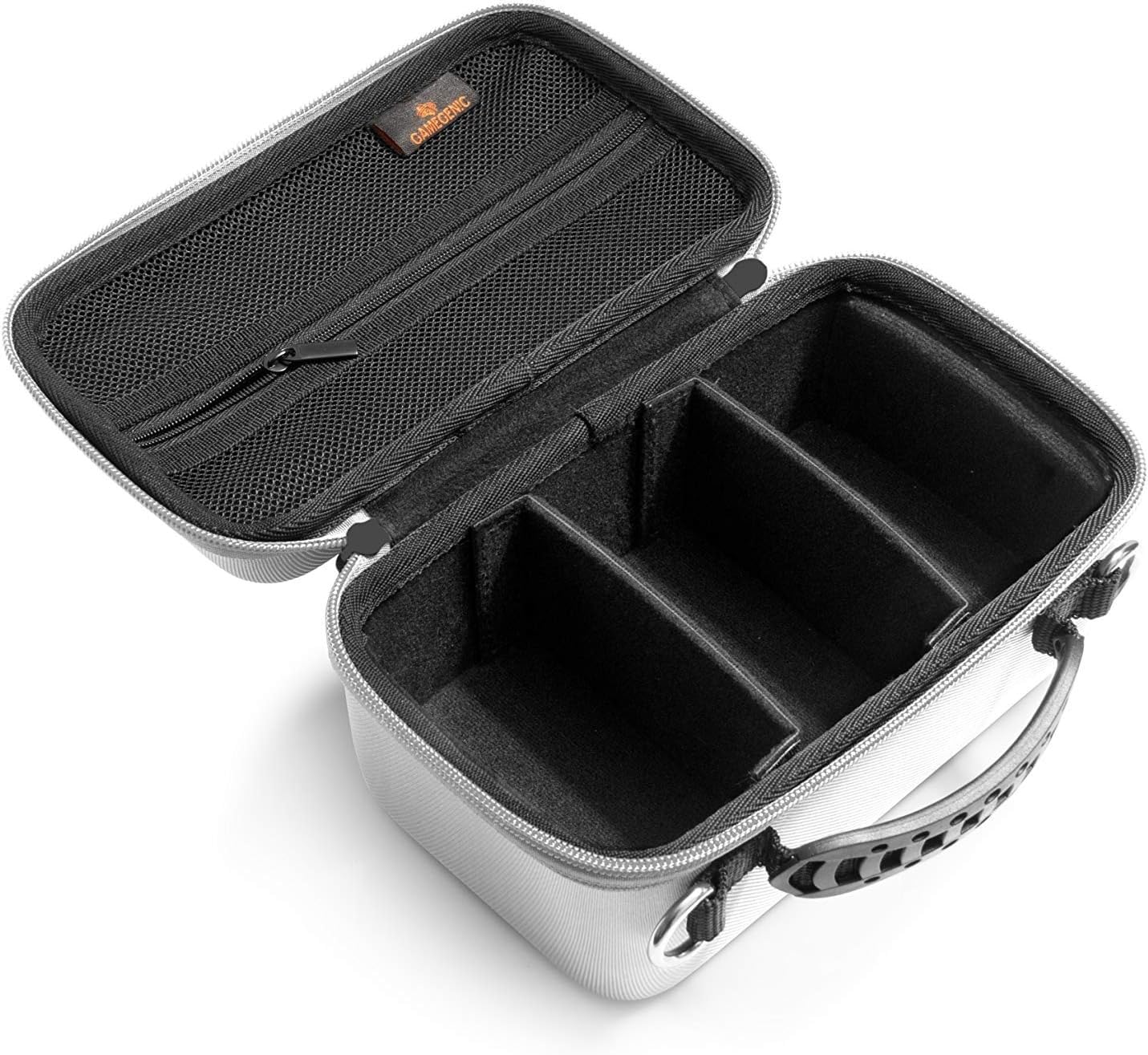 Gamegenic Game Shell - Portable Card Case for 250 Double-Sleeved Cards | White | Nylon 4