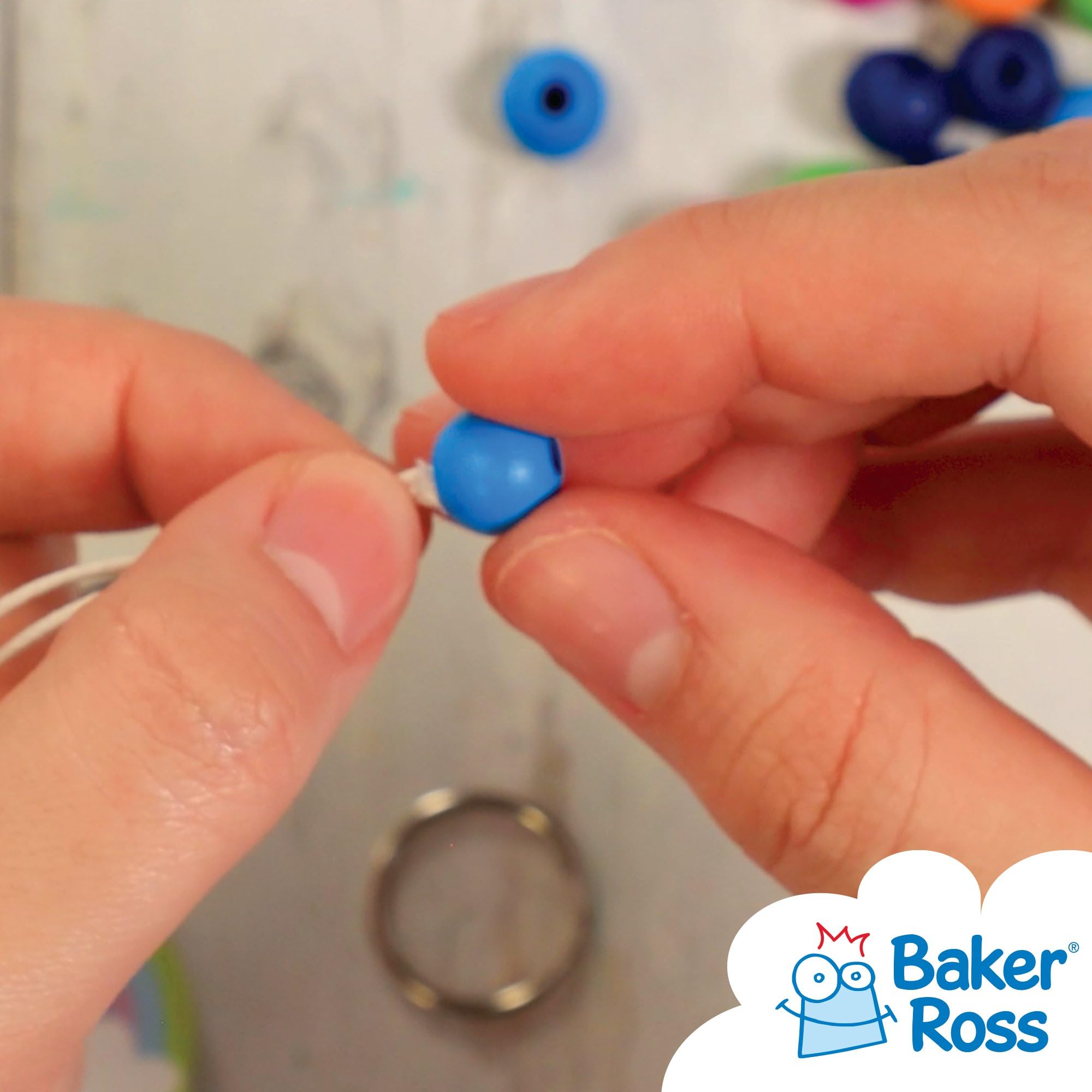 Baker Ross Make Your Own Wooden Rainbow Keyring Craft Kit (Pack of 4) | Kids Ages 5+ 5