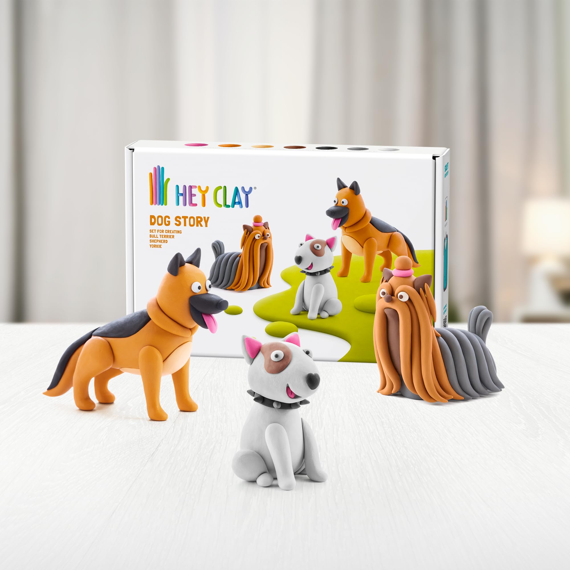 Hey Clay Dog Story - Air-Dry Modeling Clay for Kids with Interactive App - Ages 3+ 8