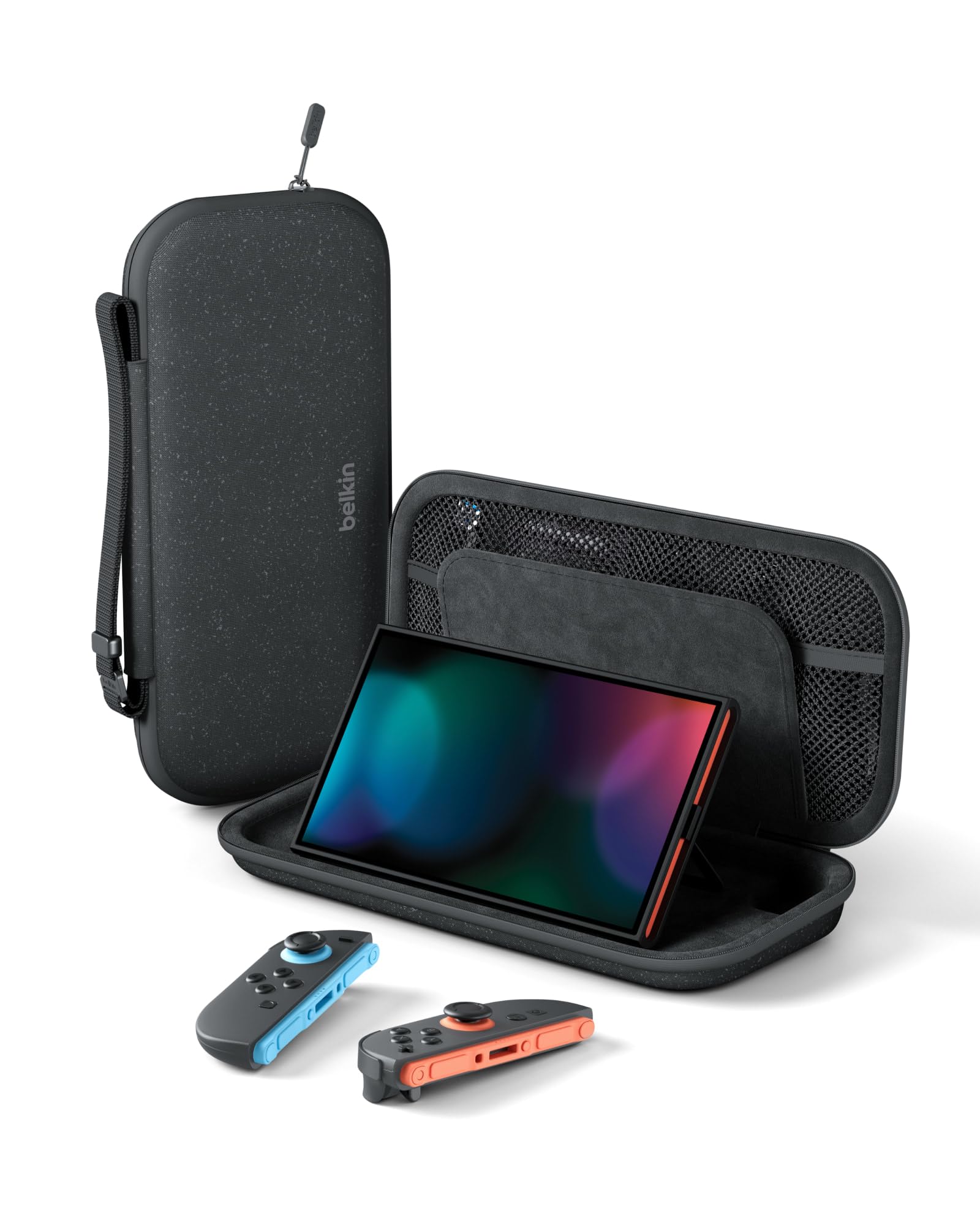 Belkin Nintendo Switch 2 Case with AirTag Holder | Hard Shell Travel Case | Charcoal
