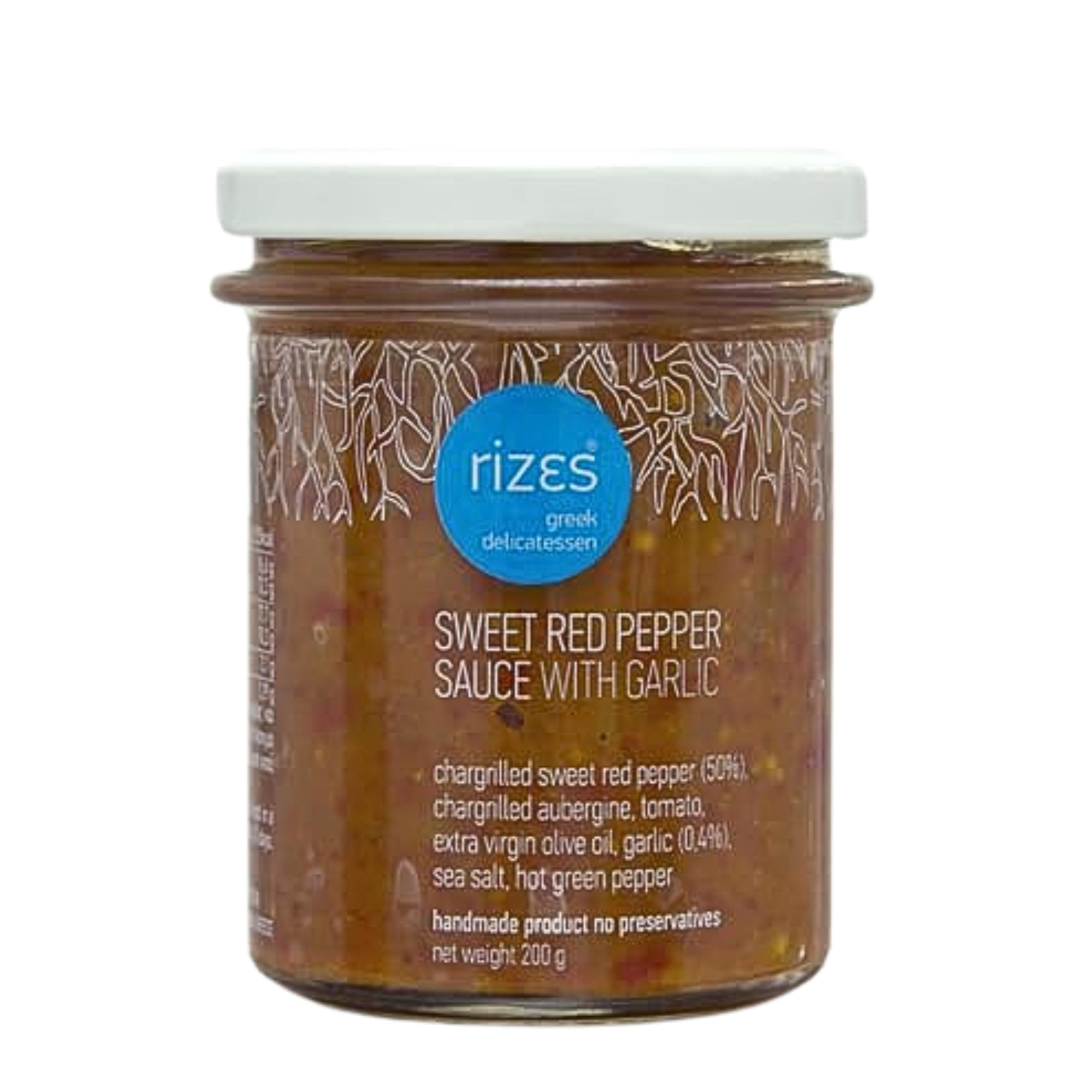 Rizes Greek Delicatessen Sweet Red Pepper Sauce with Garlic - Artisan Paste | 200g