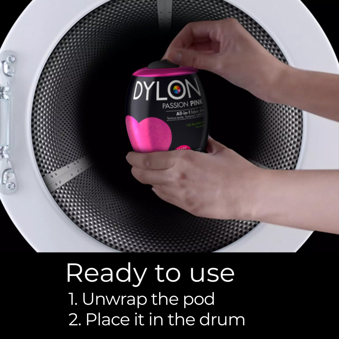 Dylon Washing Machine Fabric Dye Pod - Passion Pink, 350g