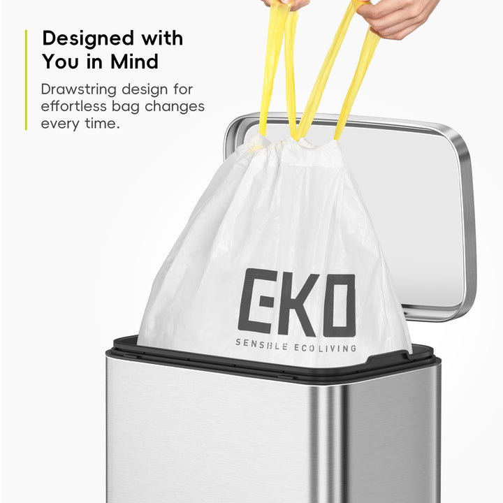 EKO Extra Strong Drawstring Bin Liners for 18-21L Kitchen Bins - 20 Bags