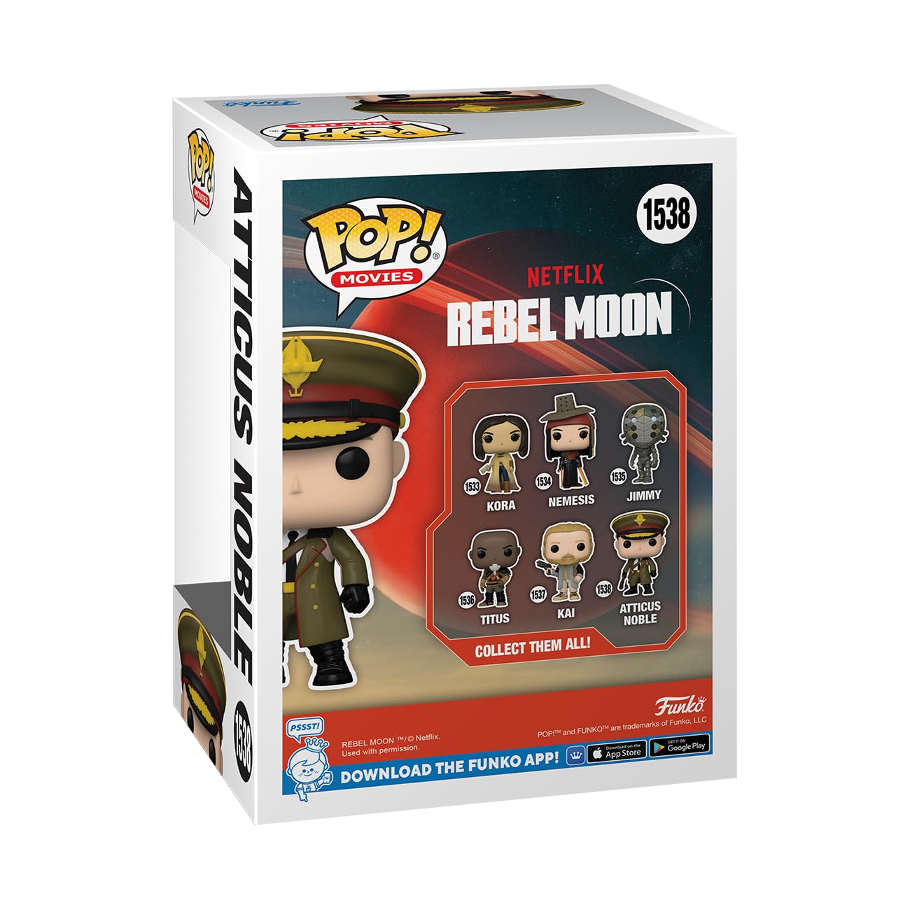 Funko Pop! Movies: Rebel Moon - Atticus Noble Vinyl Figure (72629) 6