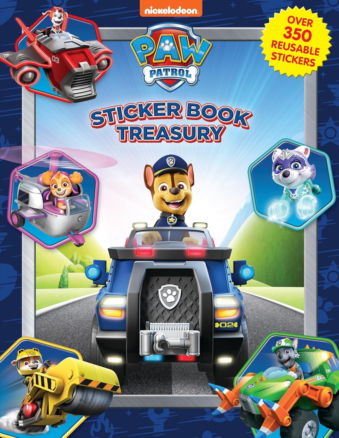Nickelodeon Paw Patrol Sticker Book Treasury - 350 Reusable Stickers | Kids Edition | Ages 3+ 1