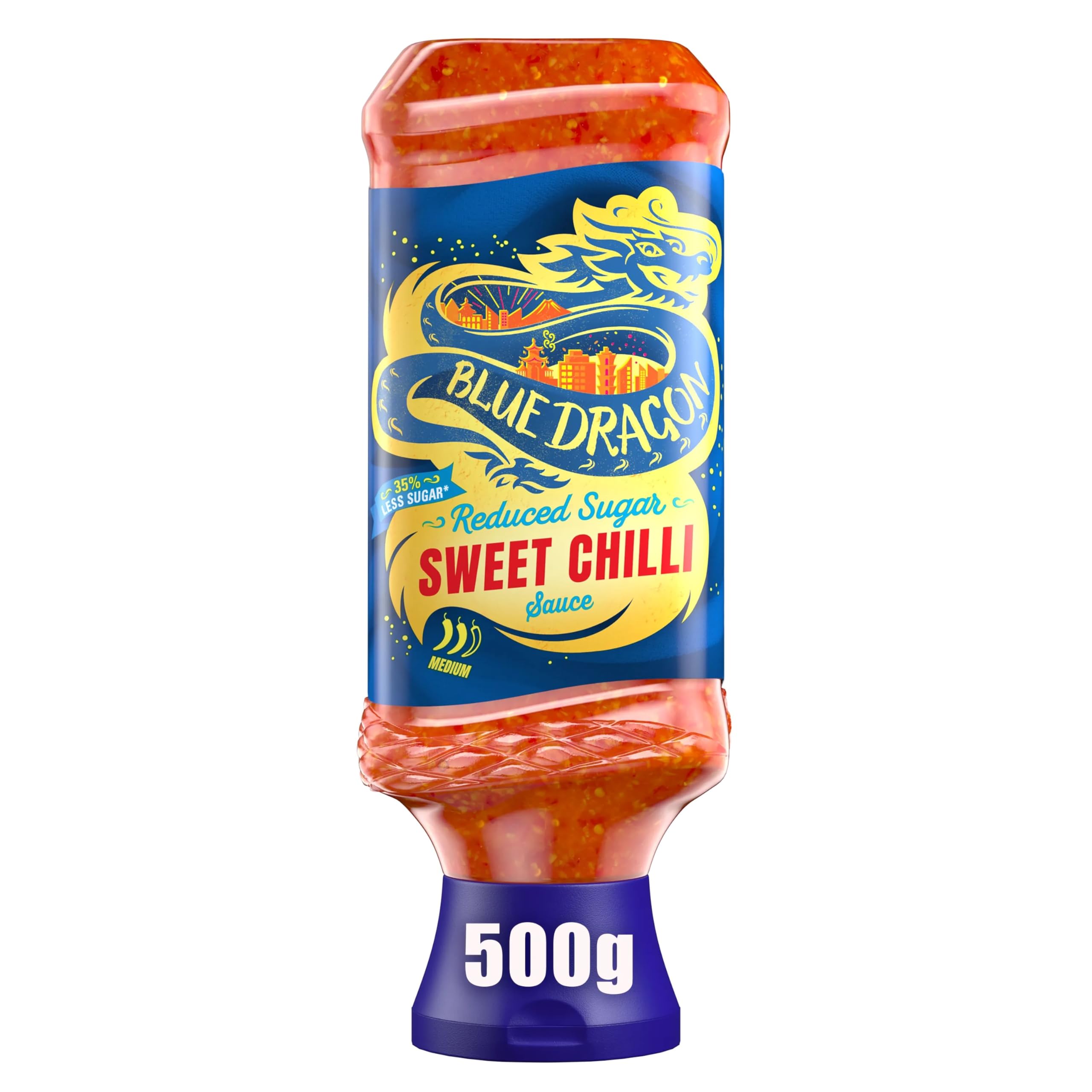 Blue Dragon Reduced Sugar Thai Sweet Chilli Dipping Sauce - 500g | Vegan Friendly