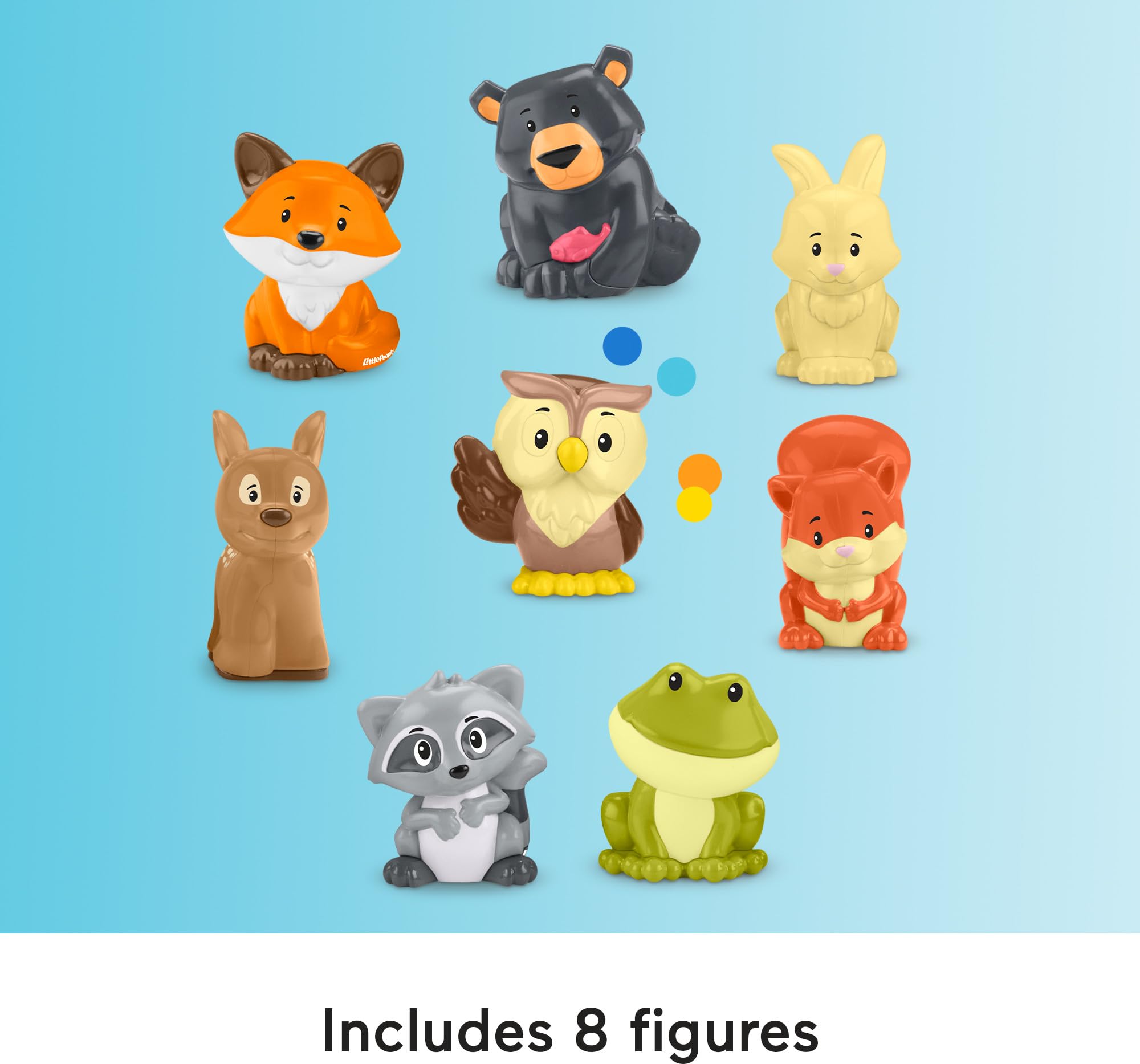 Fisher-Price Little People Forest Friends Carry Case Playset - 8-Piece Animal Figures with Tree Storage for Toddlers 1-5 Years 3