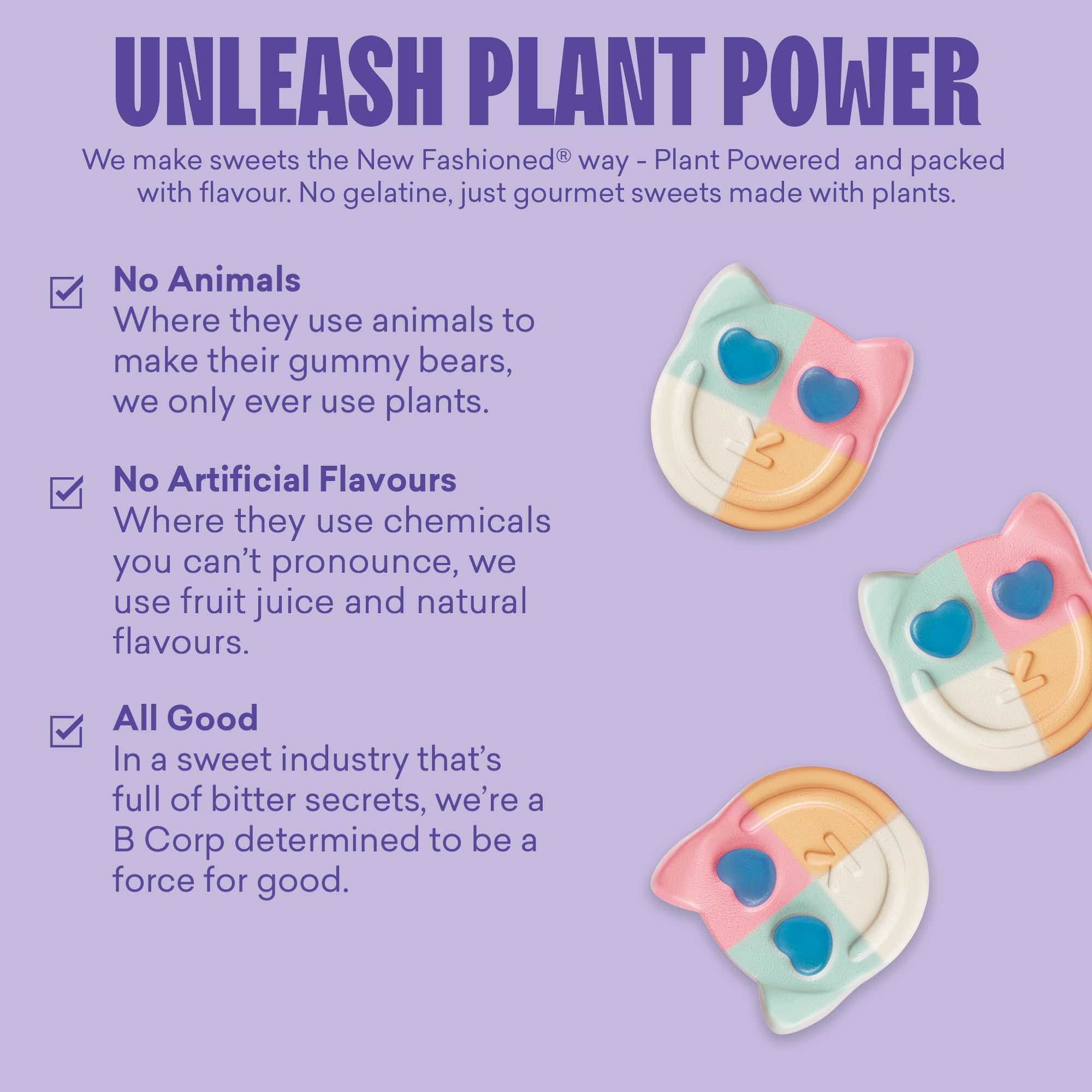 Candy Kittens Blueberry Edit Vegan Sweets - 130g 4