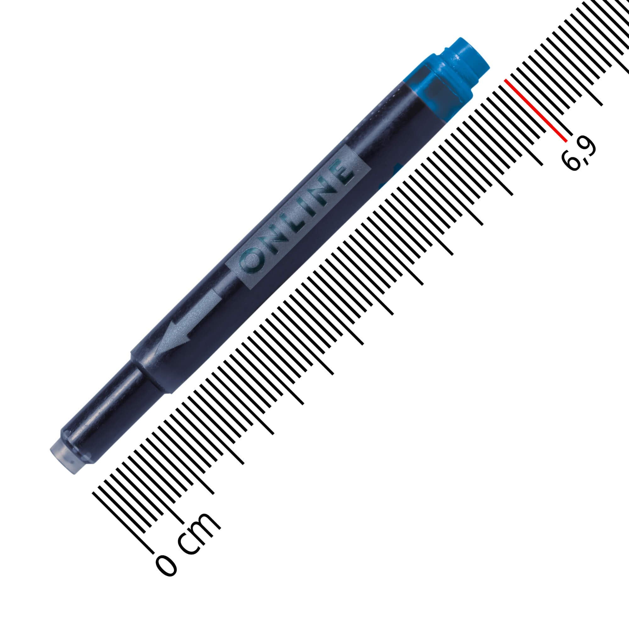 Online Universal Double-Sided Fountain Pen Refills - Royal Blue Ink | 4-Pack Maxi Size 3