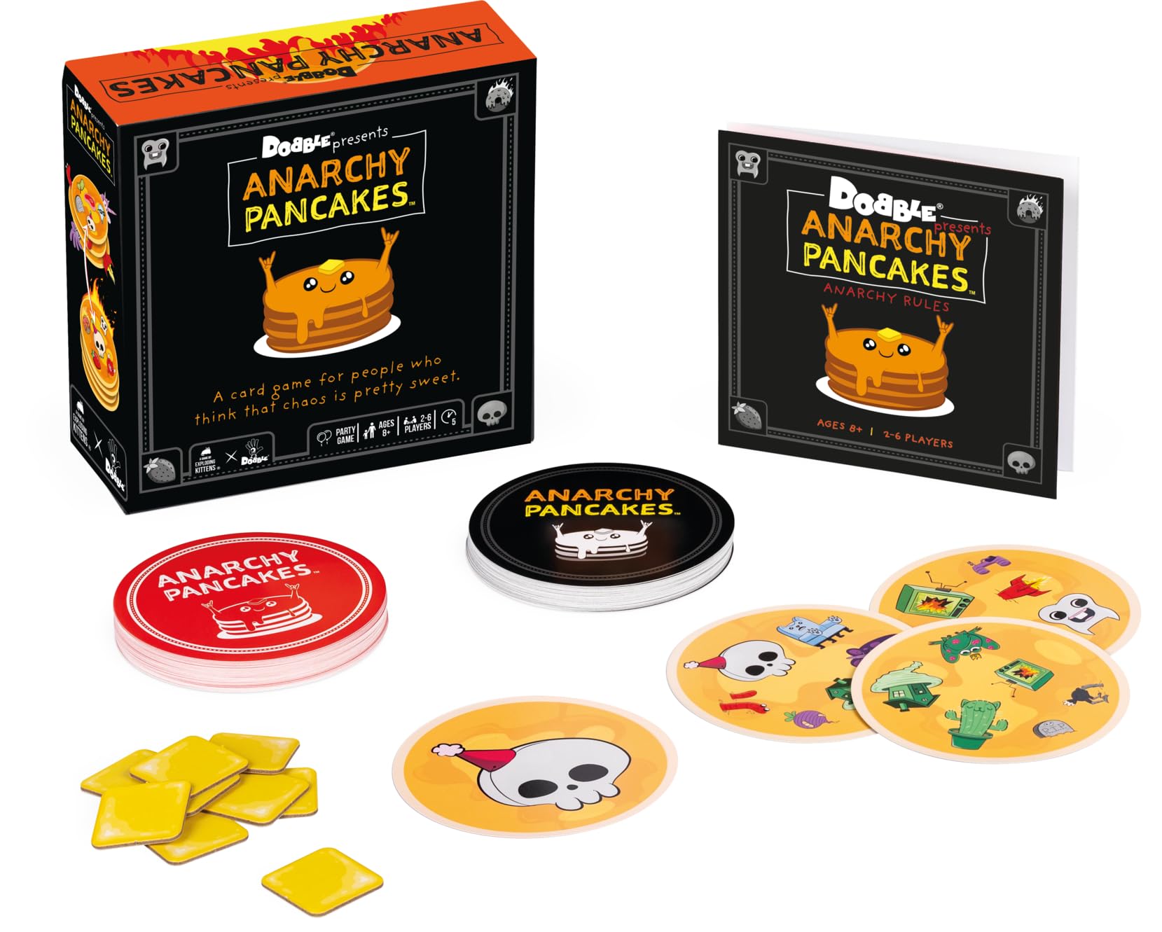 Asmodee Anarchy Pancakes - Dobble Family Card Game | Ages 8+ | 2-6 Players | 5+ Min