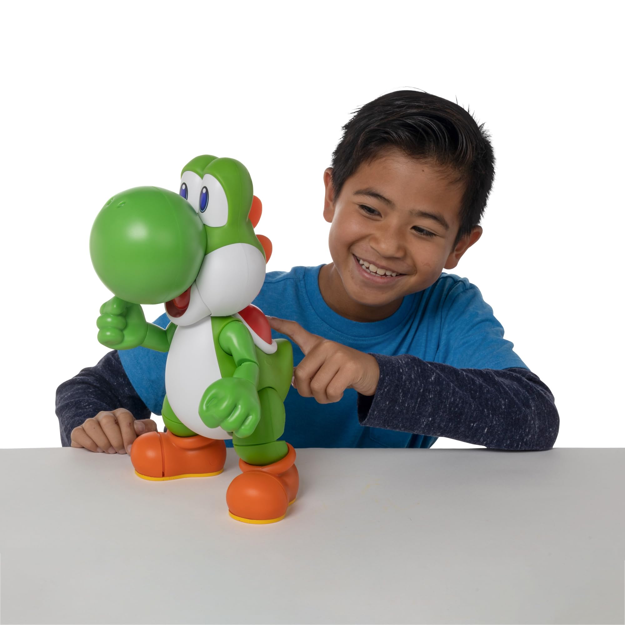 Super Mario Let's Go Yoshi Interactive Action Figure | 12" Tall | Ages 3+ 2