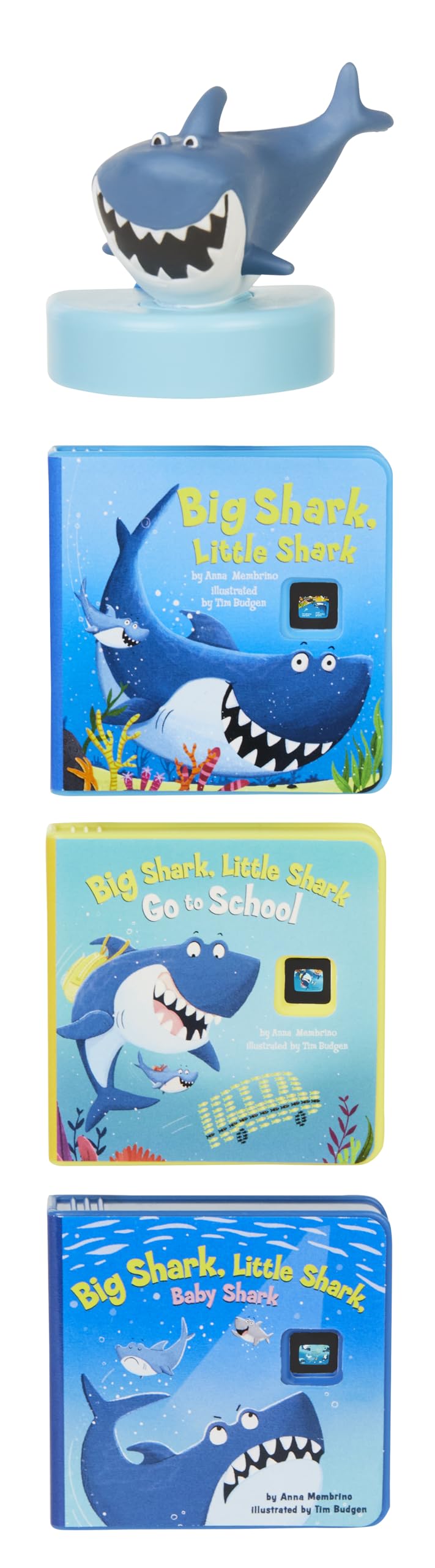 little tikes Story Dream Machine Collection - The Big Shark, Little Shark Storytime Books & Audio Play Character | Ages 3+ 5