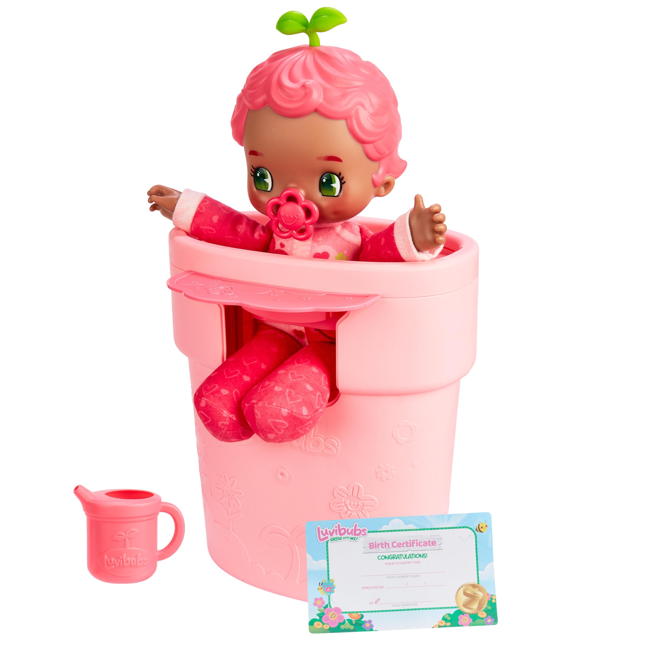 LUVIBUBS Kind Kira Baby Doll - Transforms from Pot to Highchair | Ages 3+ | Includes Seed & Fertilizer 3