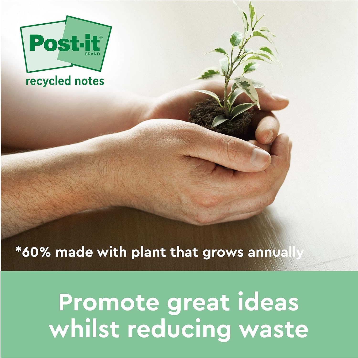 Post-it Super Sticky 100% Recycled Notes - 12 Pads, 70 Sheets/Pad | Multi-Color 8