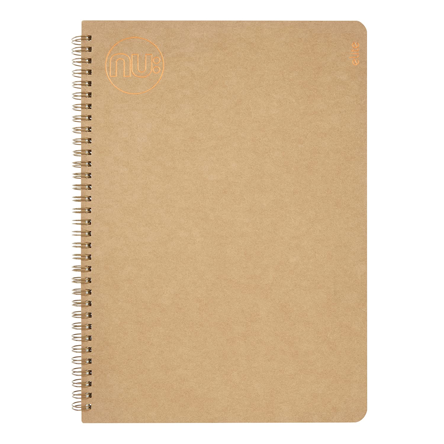 nu: A4 Wirebound Notebook - 160 Pages Ruled Paper | Recycled Manilla Cover | Bronze Twin-Wire Binding 1