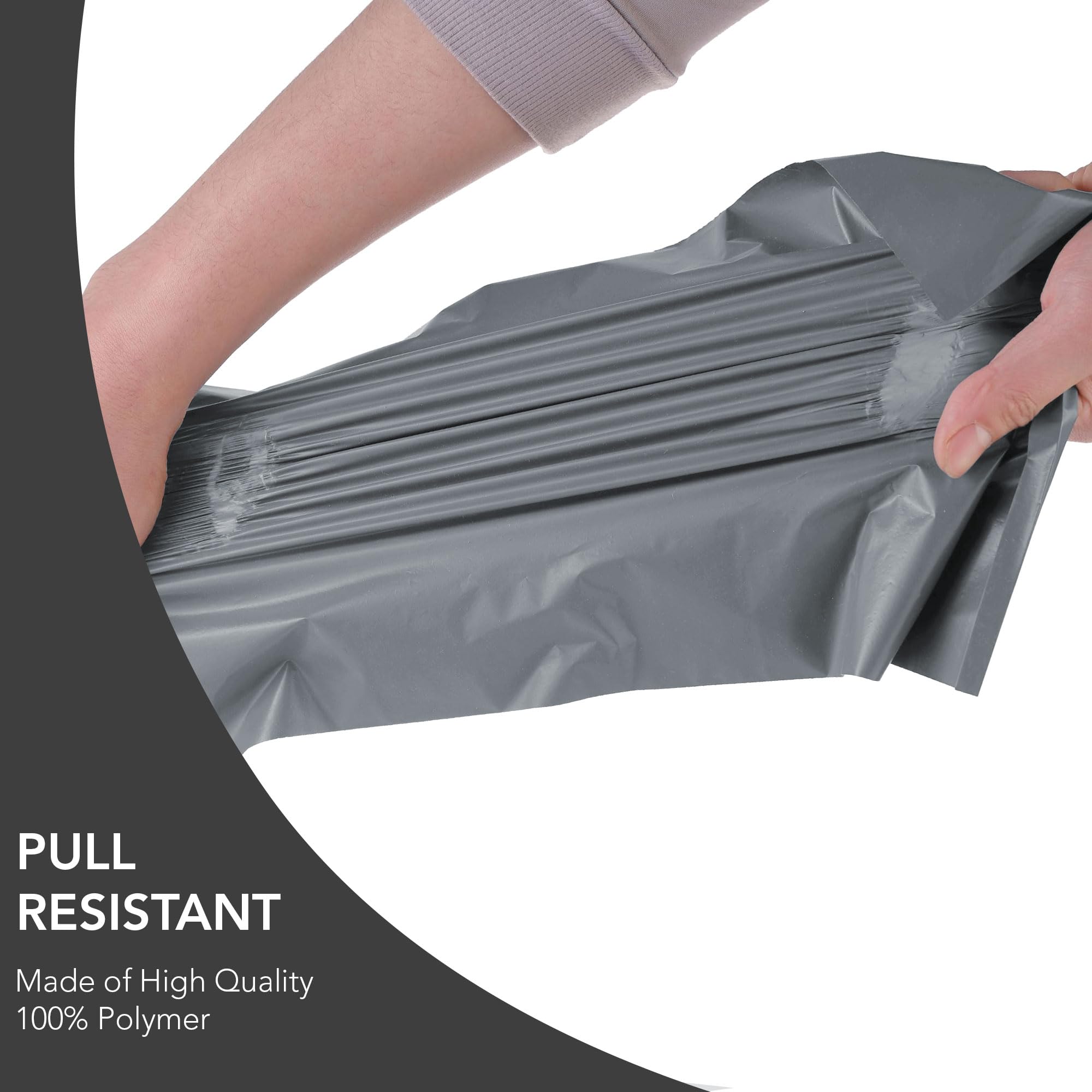 iSOUL 125 Assorted Grey Poly Postal Self Seal Mailing Bags - 5 Sizes (4.5x7 to 12x16 in) 3