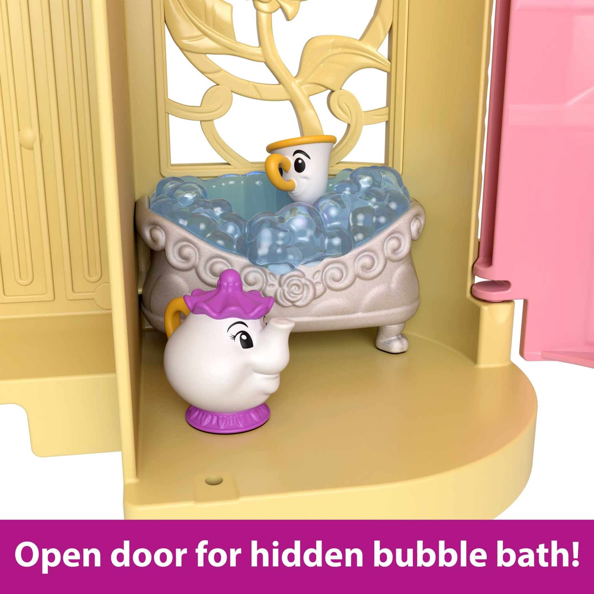 Mattel Disney Princess Storytime Stackers Belle's Castle Playset - 15-Piece Stackable Doll House for Kids 3 Years & Up 4