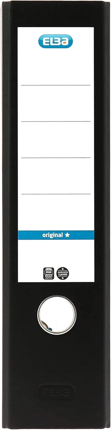 Elba A4 80 mm Board Lever Arch File - Black 3