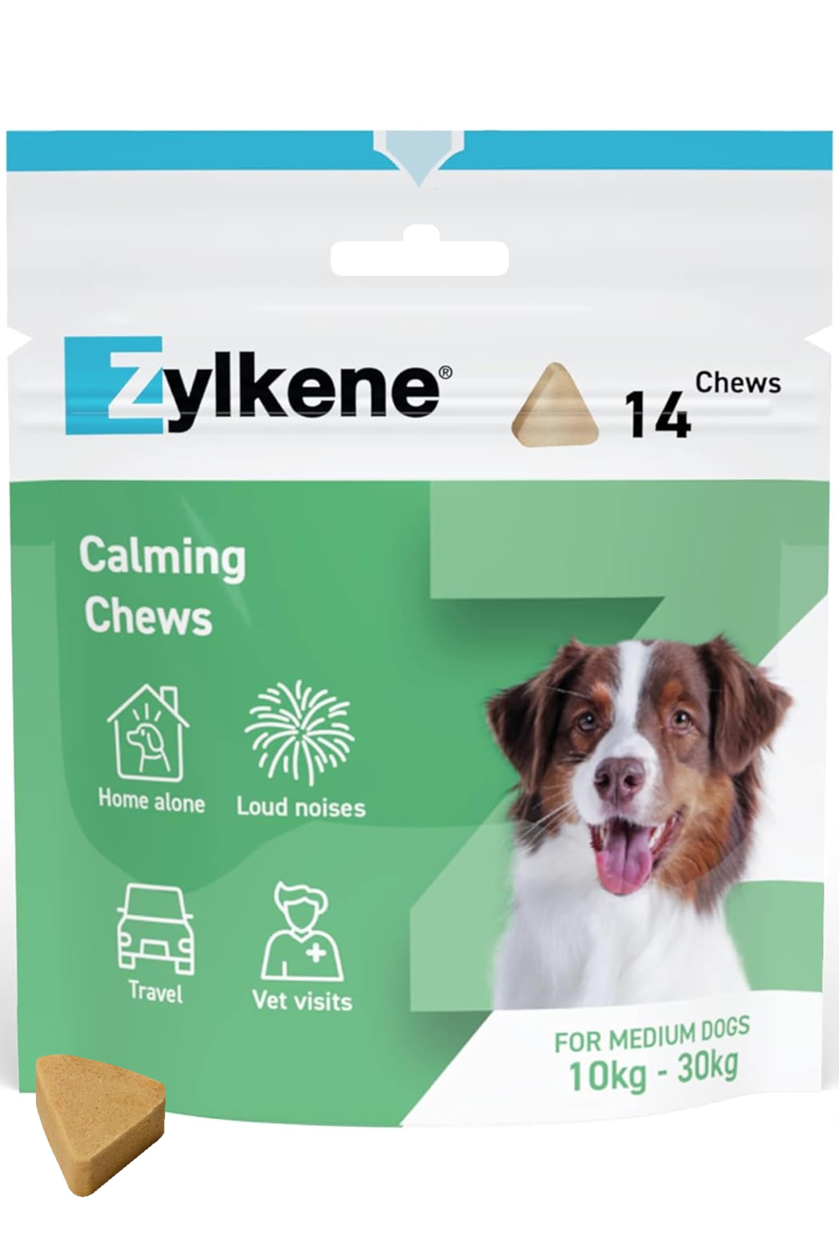 Zylkene Calming Chews for Medium Dogs (10-30kg) - Promotes Relaxation | 14 Chews