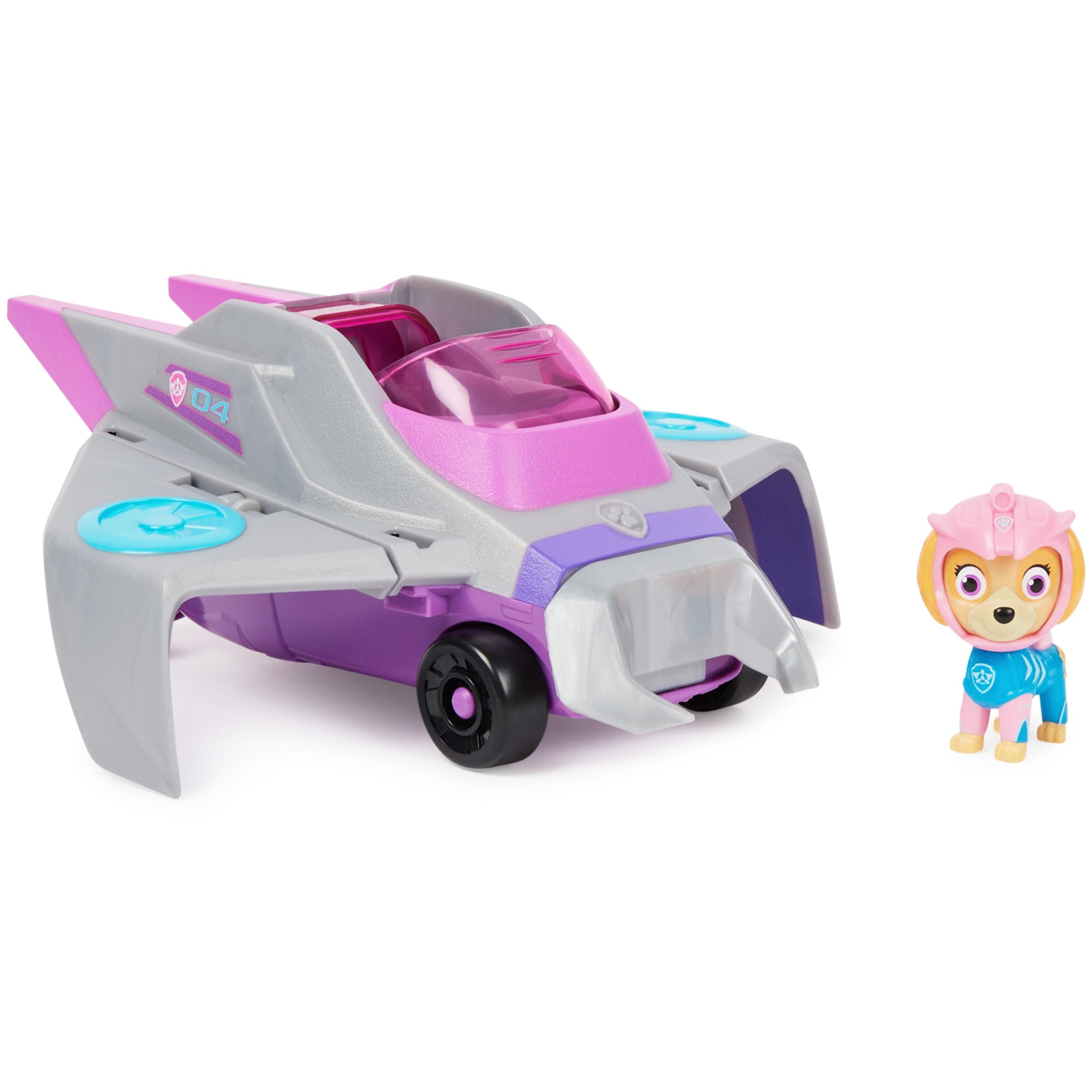 PAW Patrol Aqua Pups Skye Transforming Manta Ray Vehicle with Action Figure - Ages 3+