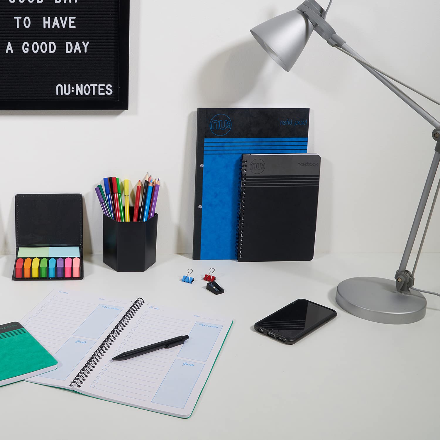 nu: Craze Cloud Range A4 Wirebound Notebook - Blue, 80gsm FSC Paper, Perforated 4