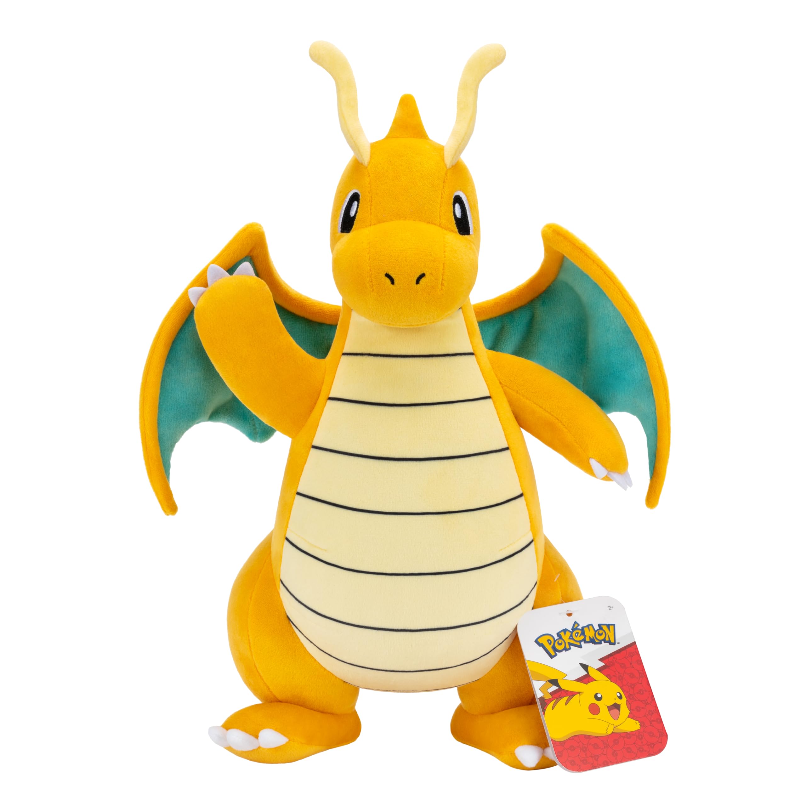 Pokémon Dragonite Soft Doll - 12-Inch Orange Plush | Classic Edition | Ages 3+ 4