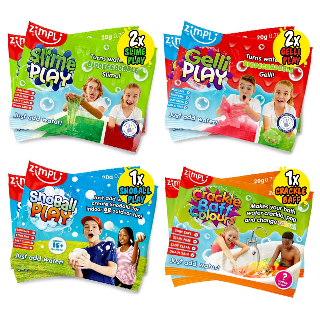 Zimpli Kids 6 x Christmas Party Bag Fillers - Bath Toys for Kids Ages 3+ 6