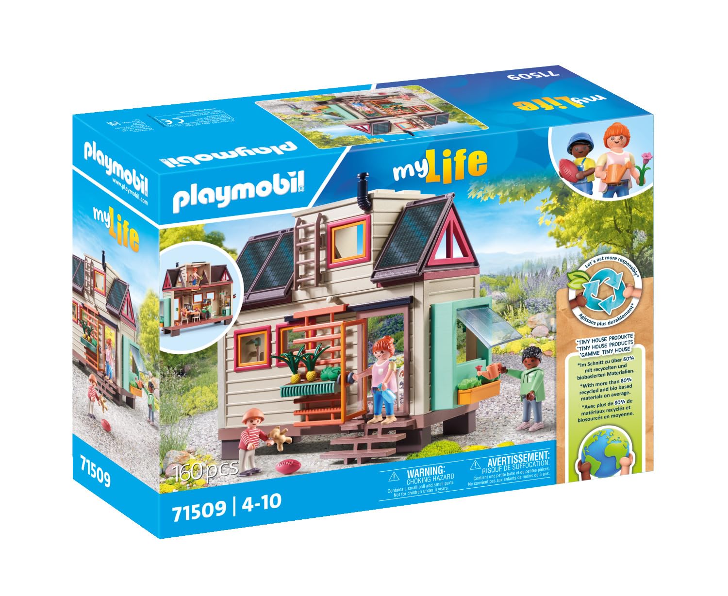Playmobil Tiny House Playset - 160-Piece Detailed Home with Figures & Accessories for Ages 4+