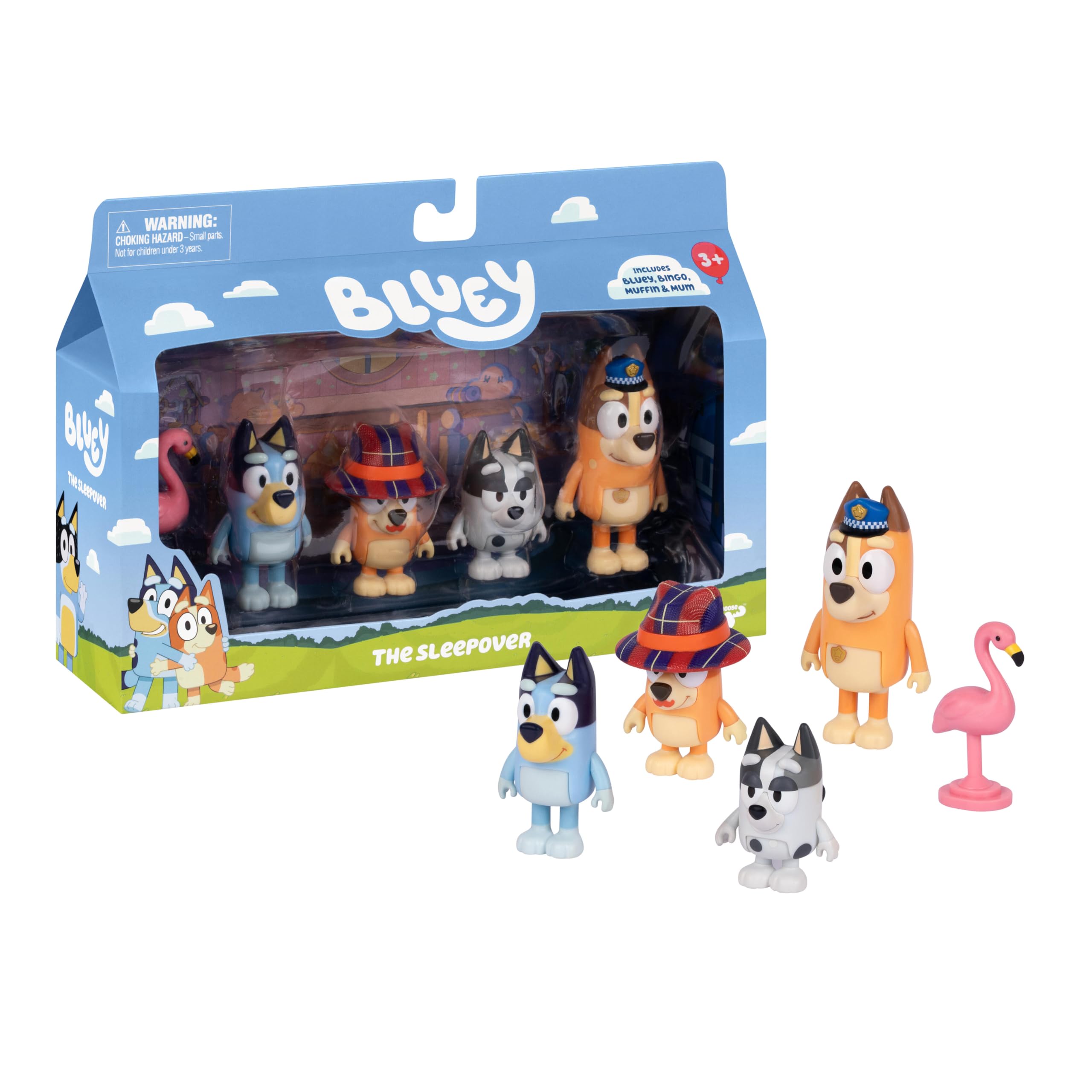 Bluey The Sleepover Figure 4-Pack - 4 Episode-Themed Figures with Moving Arms | Ages 3+ | 2.5-3" Figures 1
